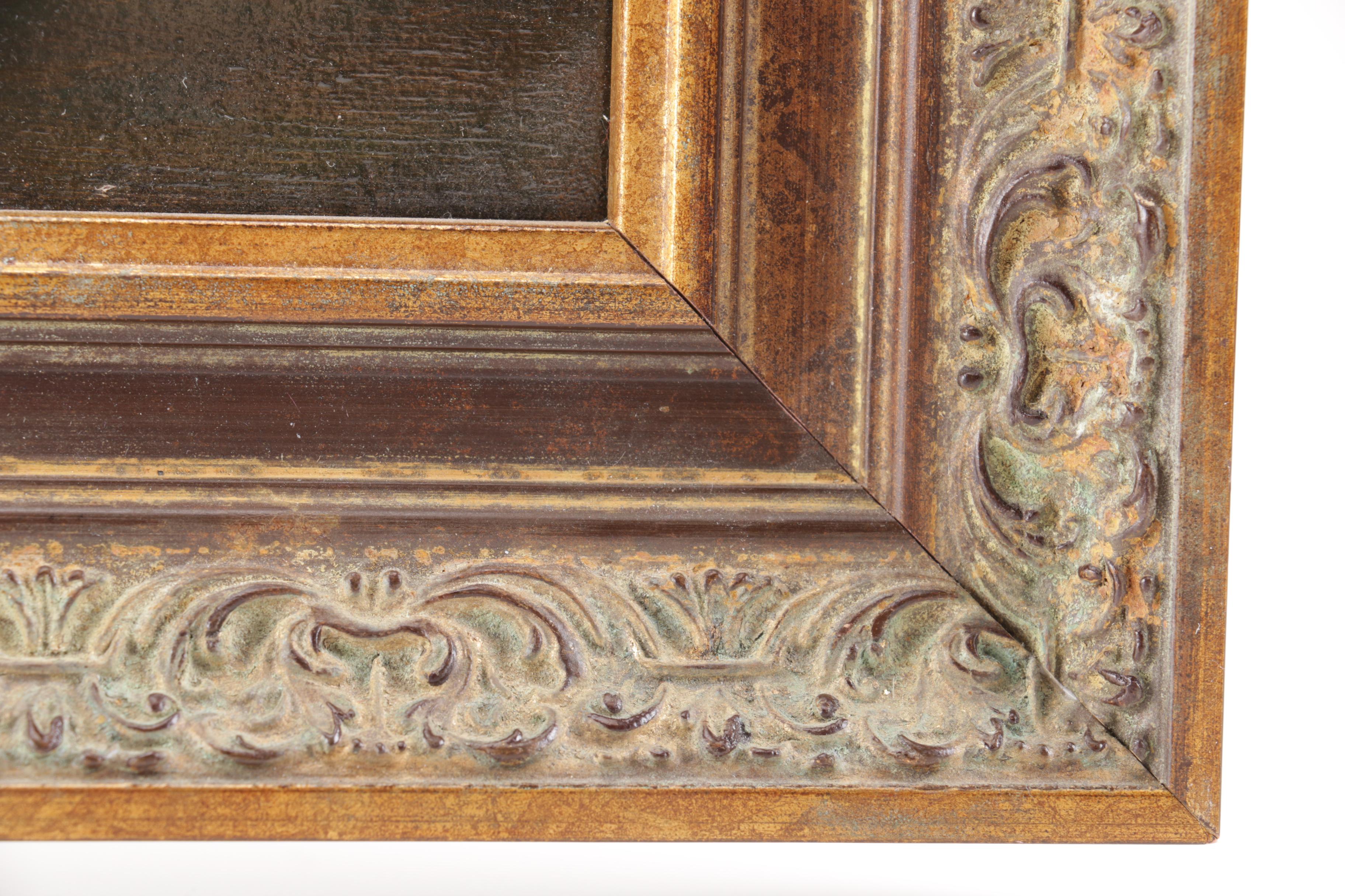 Attributed to Percy Thomas Oil Painting on Mahogany Panel "Fresh Flowers"