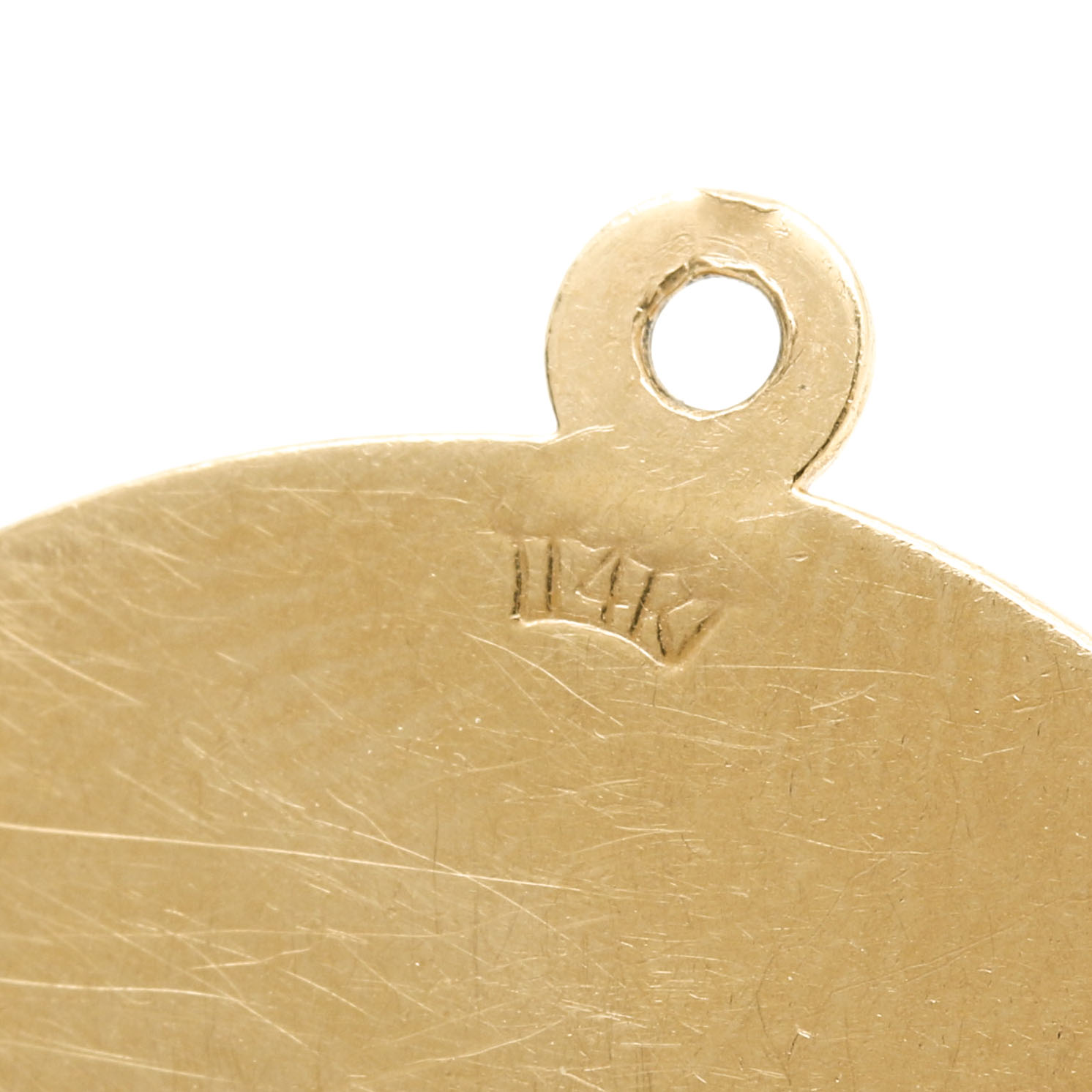 14K Yellow Gold Bracelet and Charm