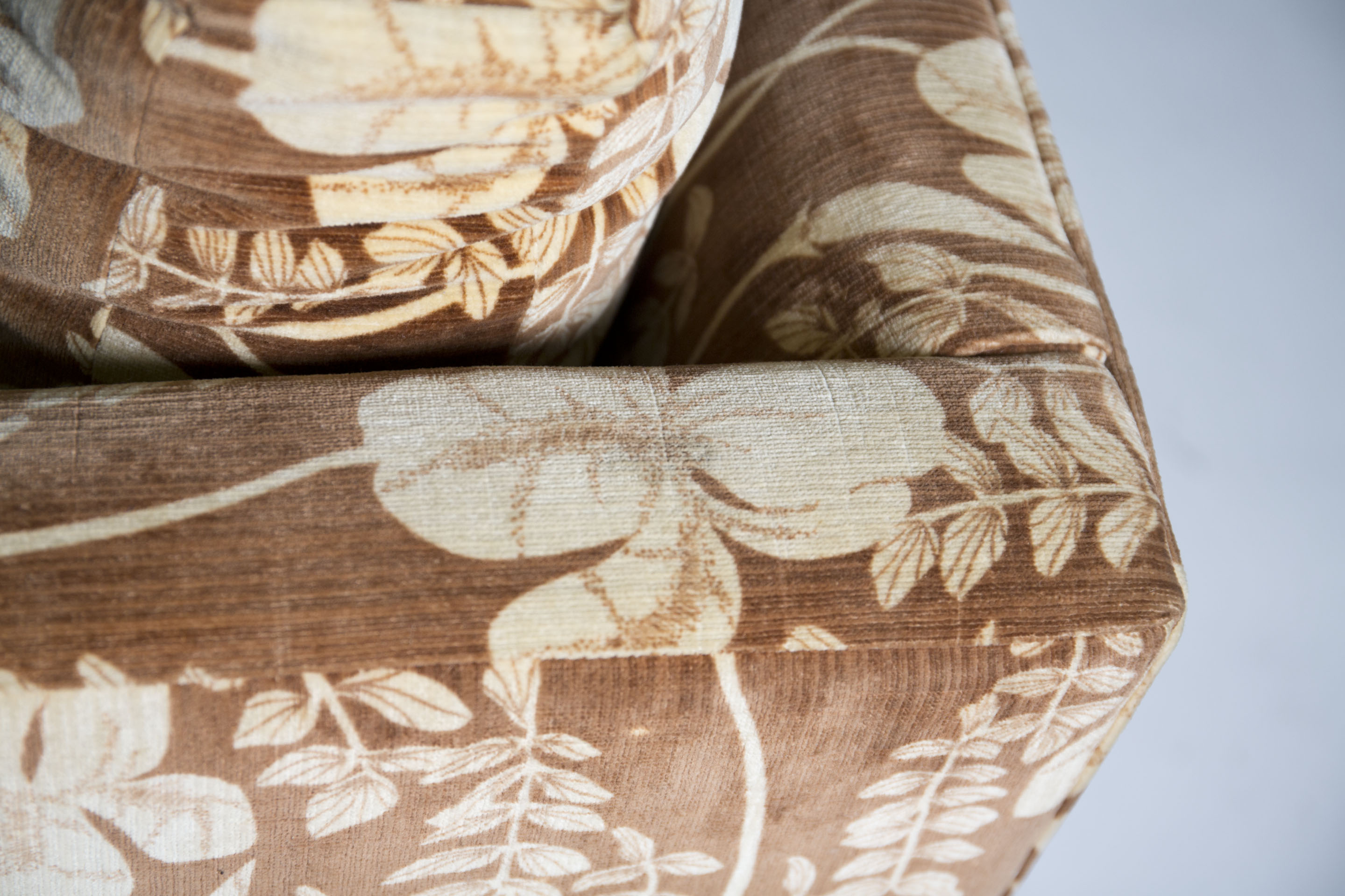 Style of Florence Knoll Mid Century Modern Upholstered Armchair