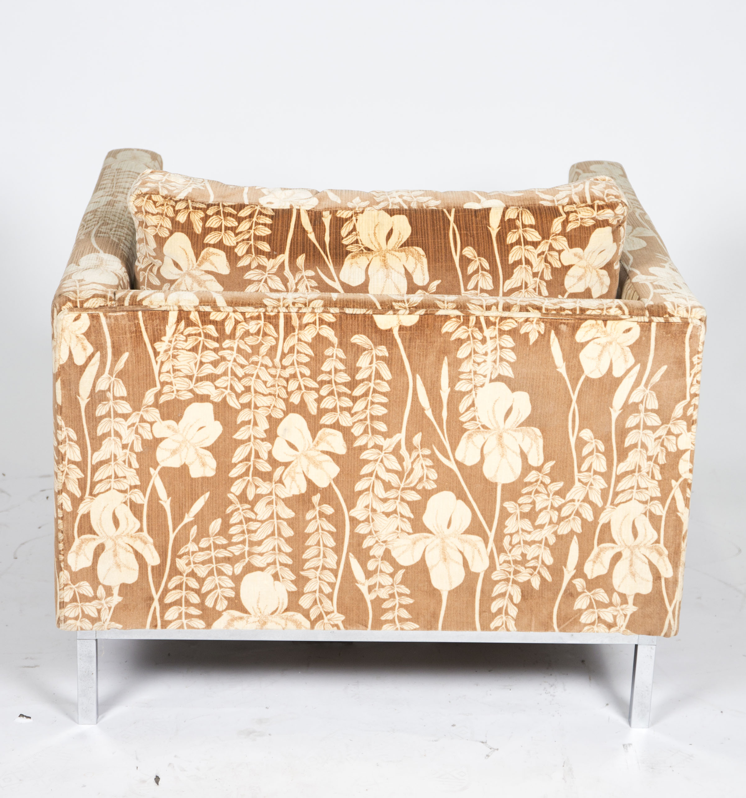 Style of Florence Knoll Mid Century Modern Upholstered Armchair