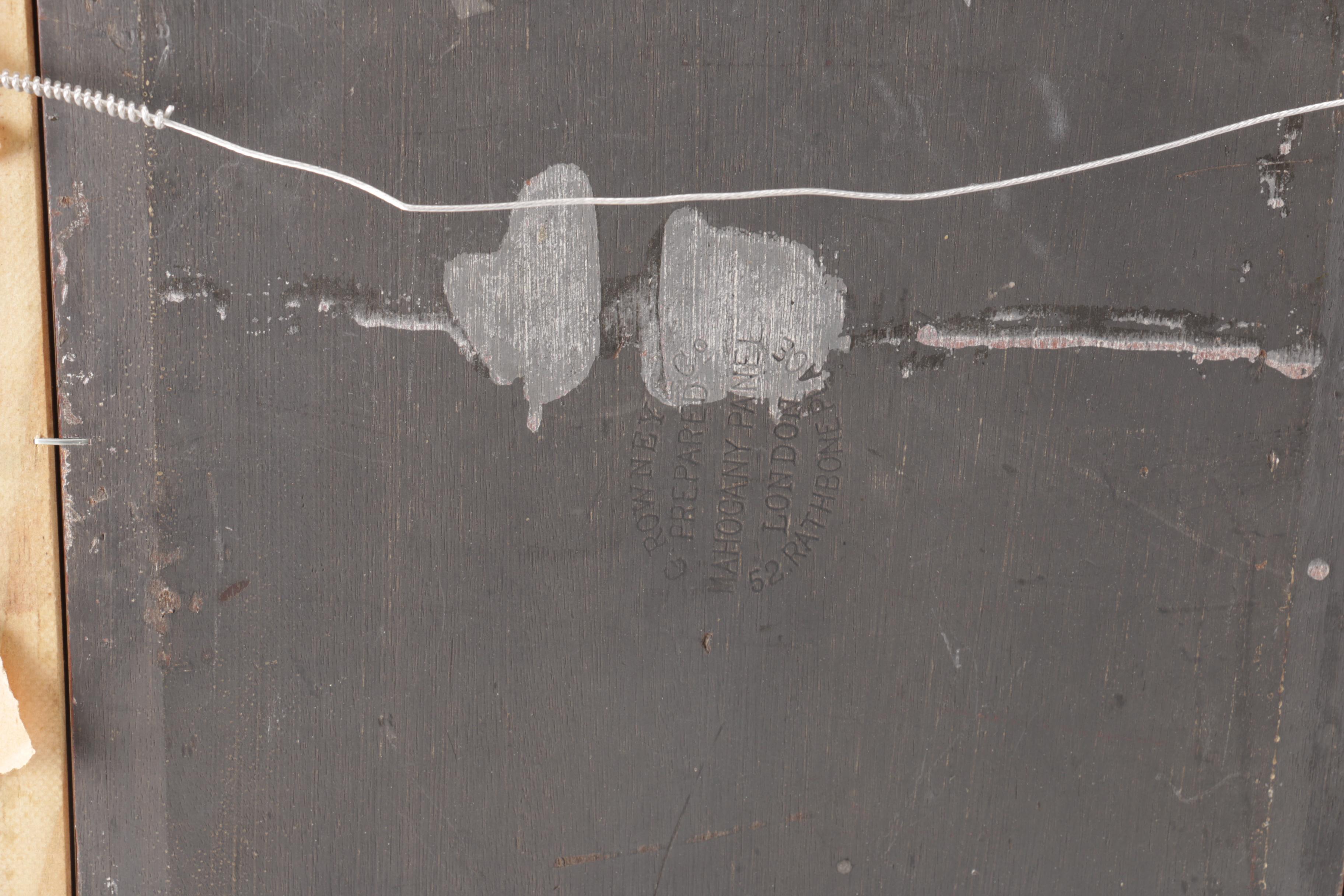 Attributed to Percy Thomas Oil Painting on Mahogany Panel "Fresh Flowers"