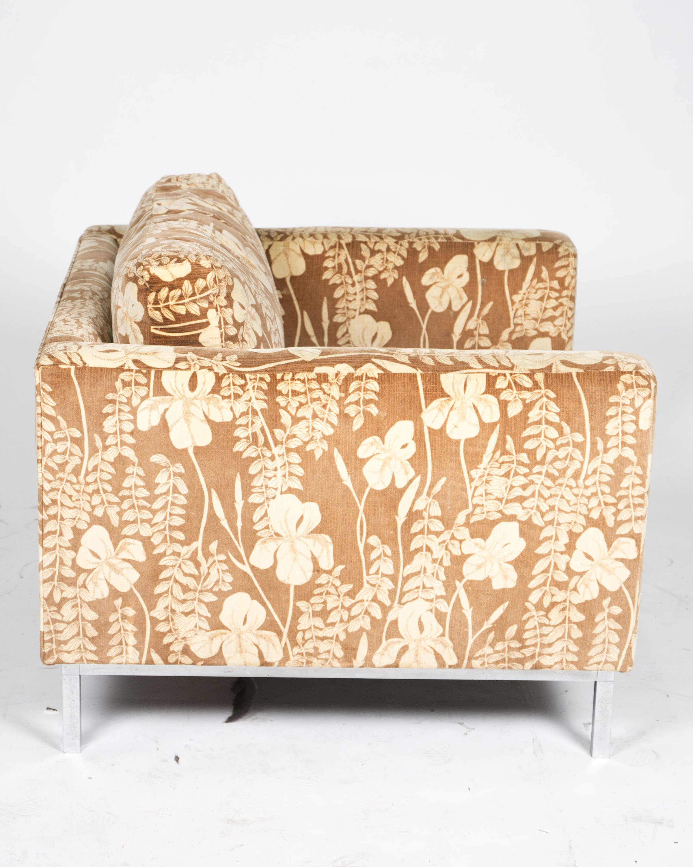 Style of Florence Knoll Mid Century Modern Upholstered Armchair