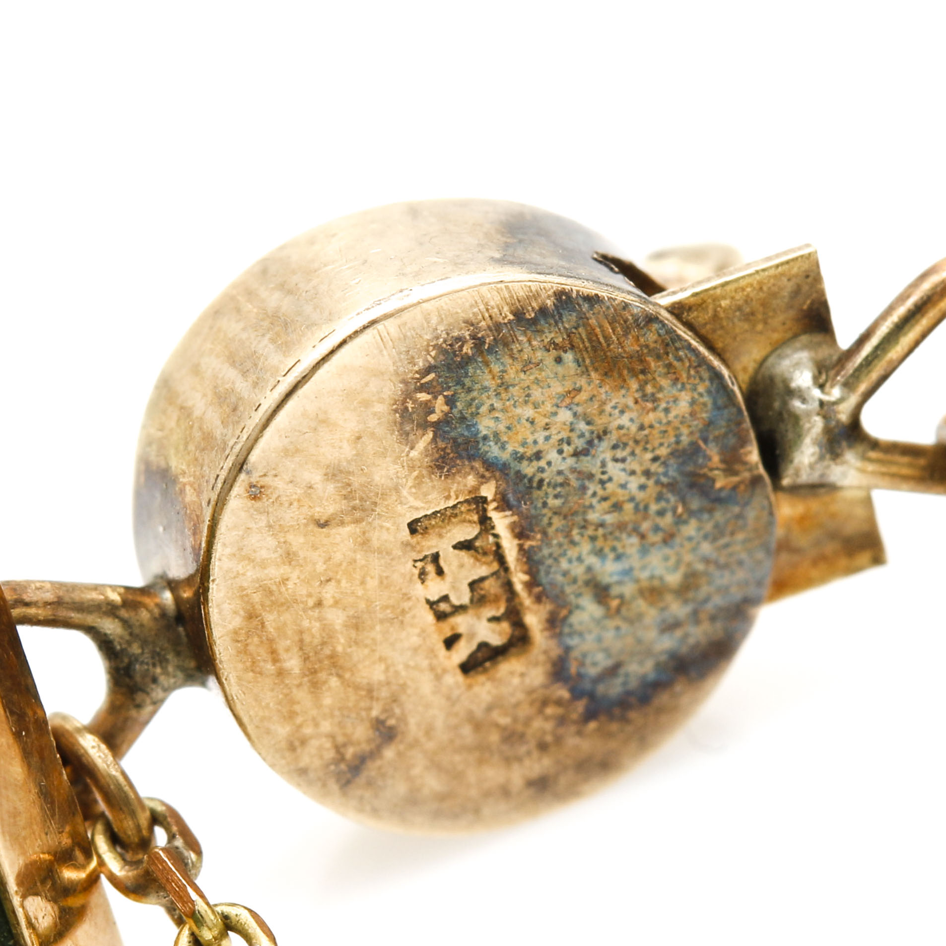 14K Yellow Gold Bracelet and Charm