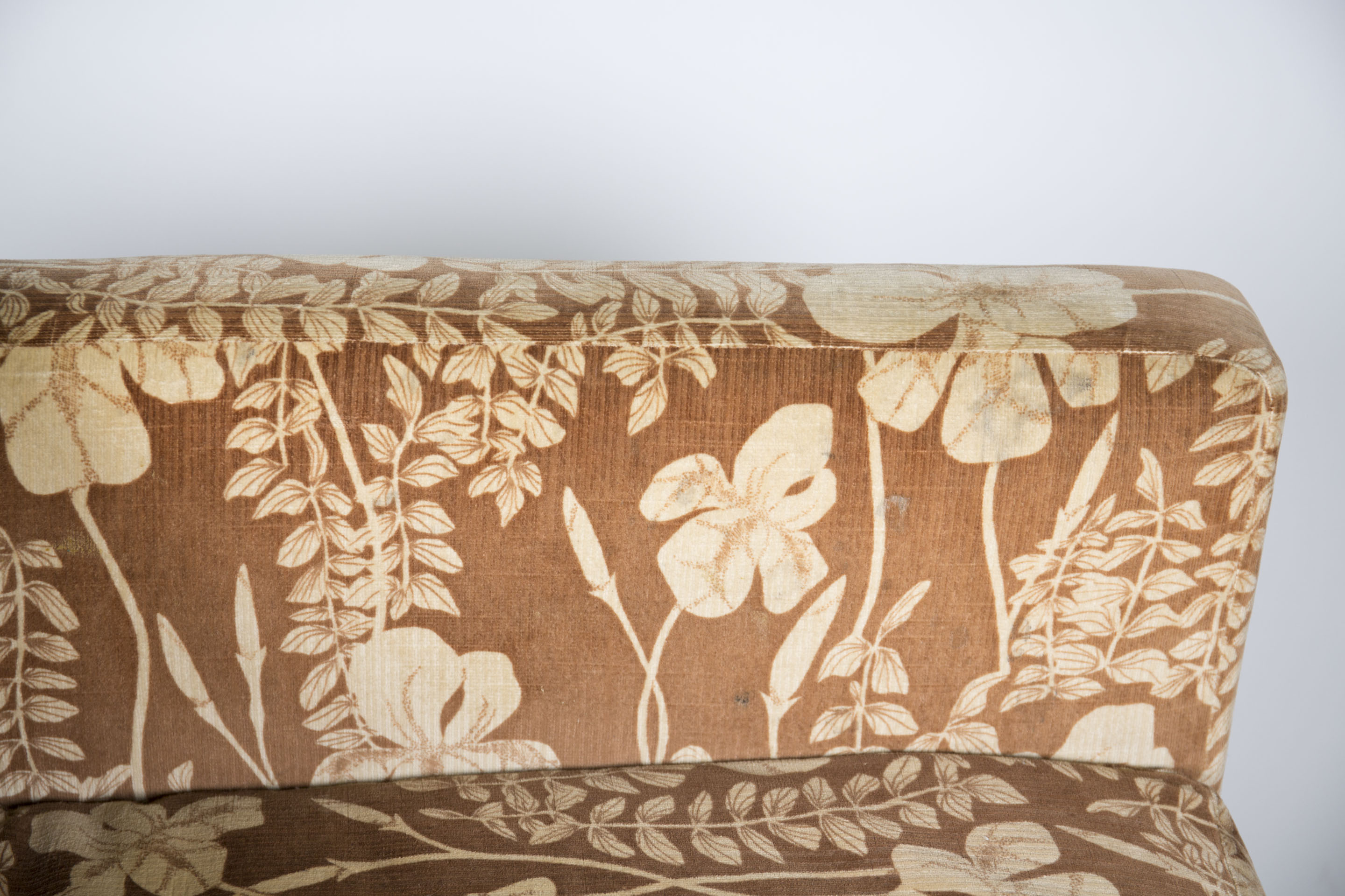 Style of Florence Knoll Mid Century Modern Upholstered Armchair