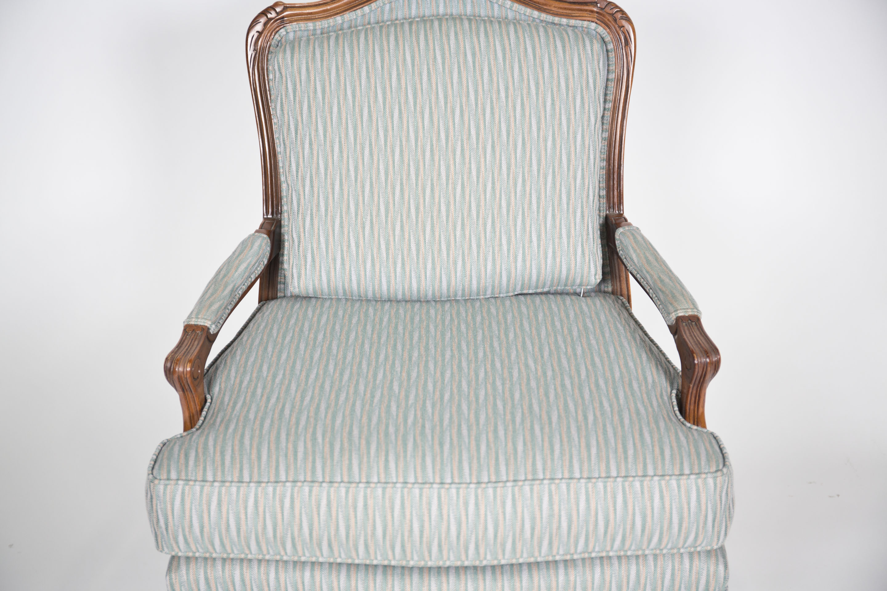 Vintage Louis XV Style Upholstered Fauteuil