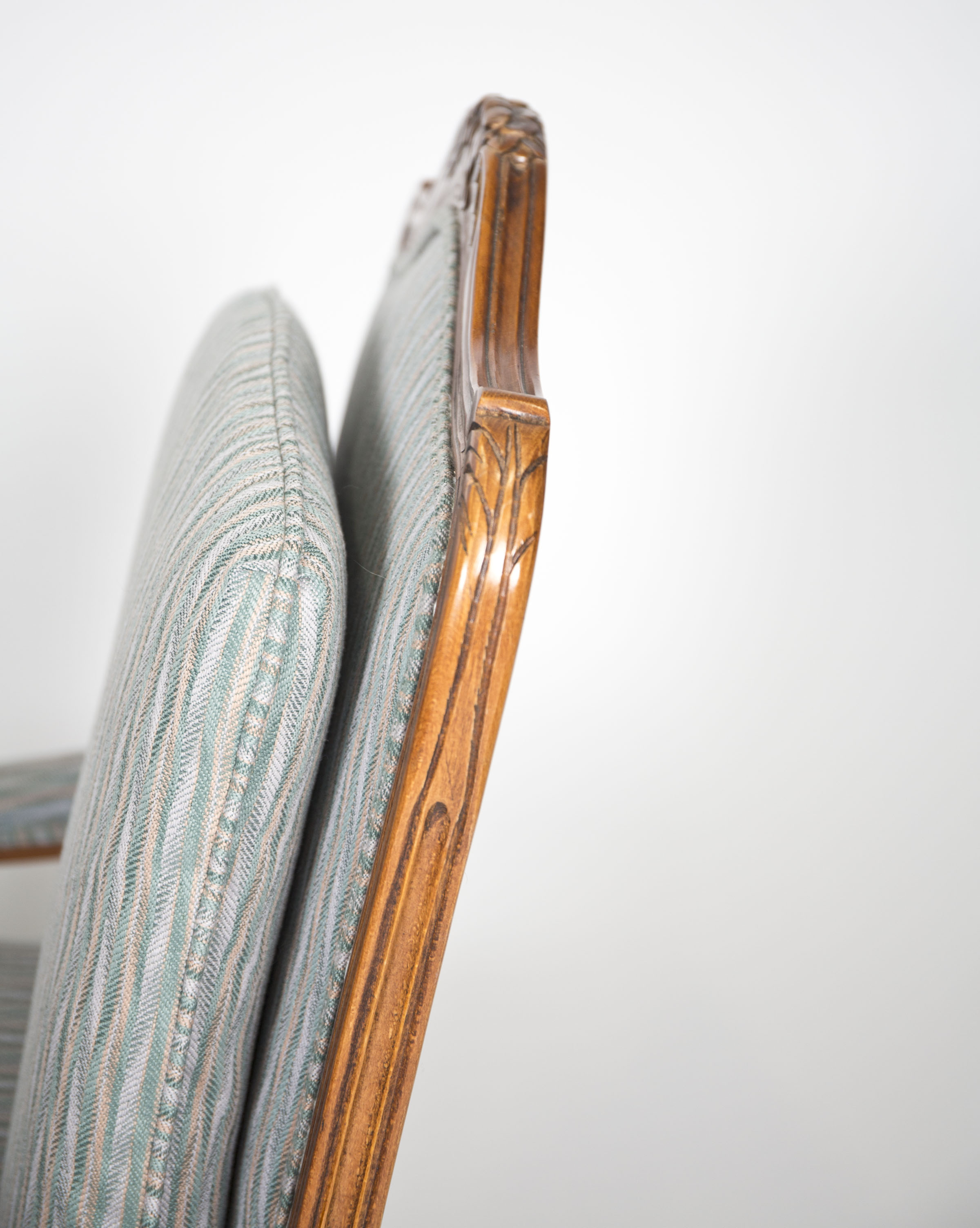 Vintage Louis XV Style Upholstered Fauteuil