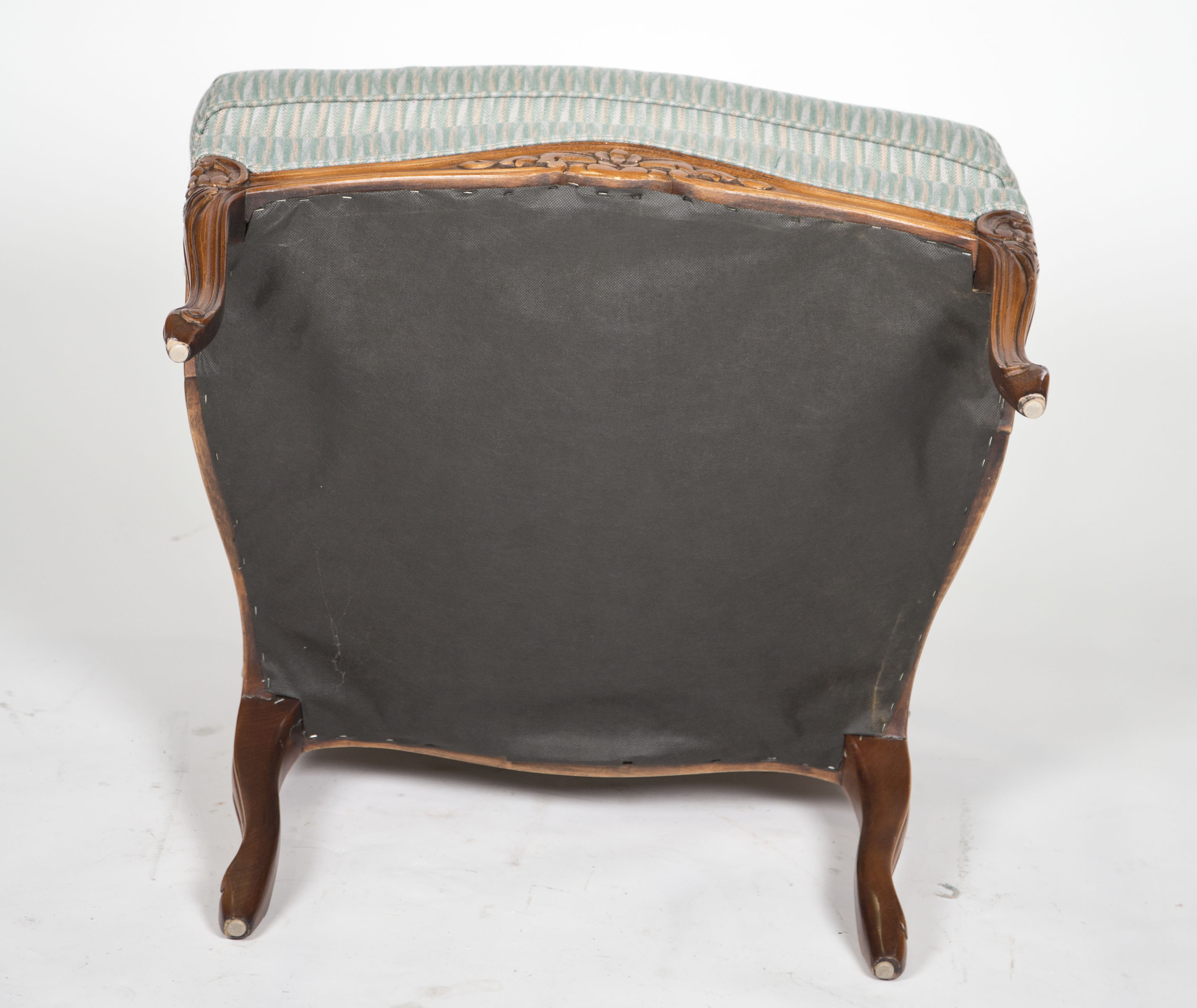 Vintage Louis XV Style Upholstered Fauteuil