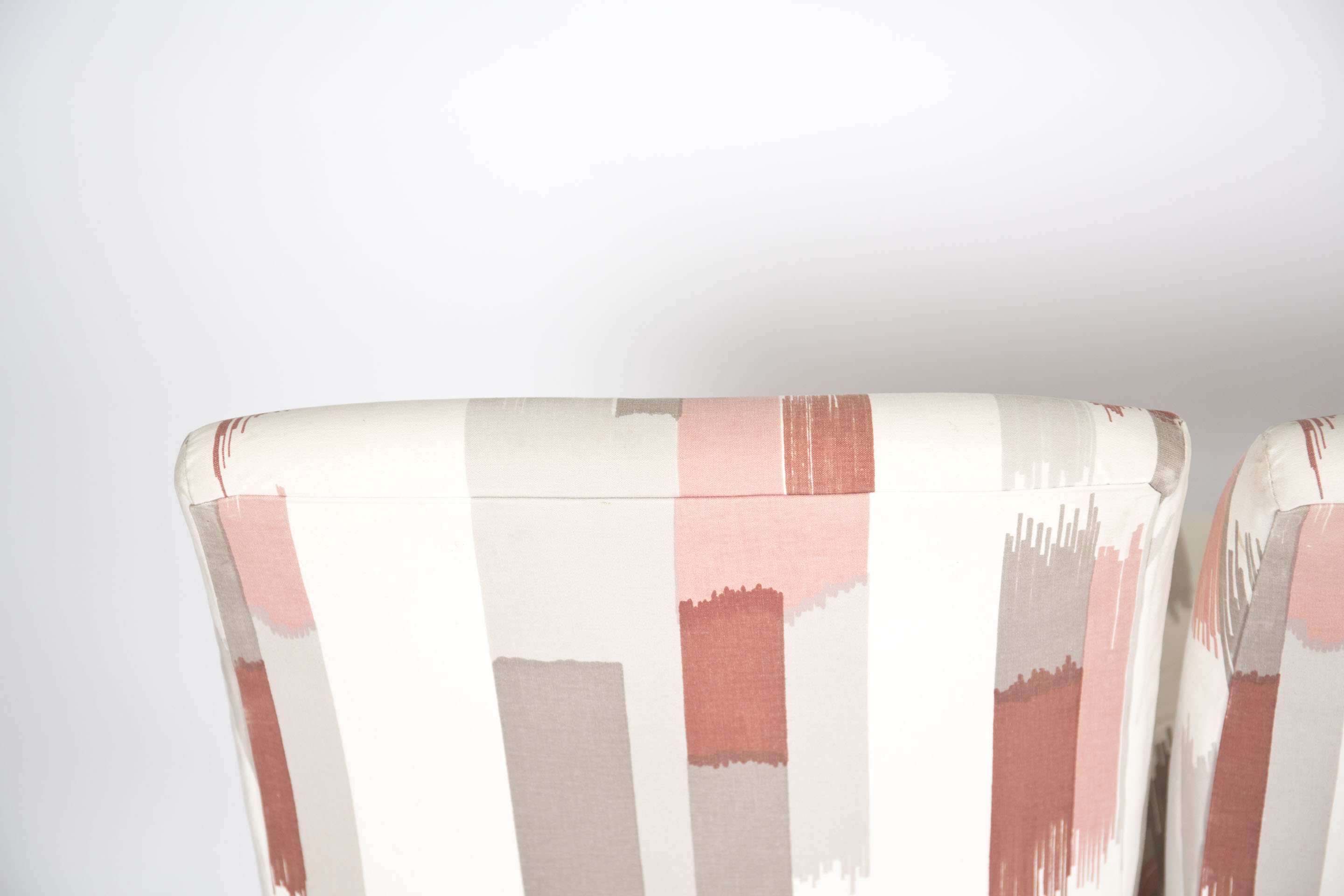 Mid Century Modern Upholstered Metal Frame Chairs by Design Institute America