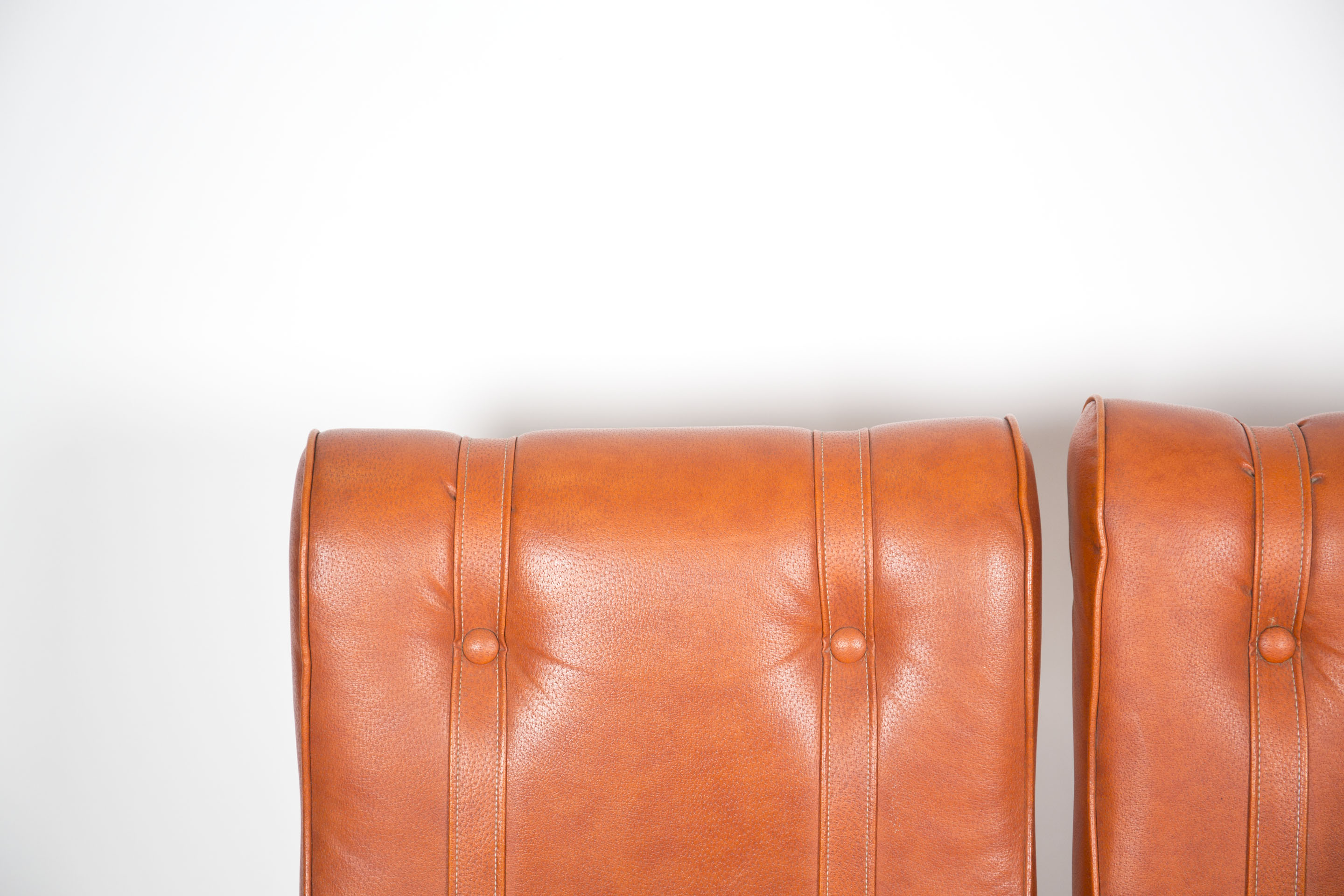 Mid Century Modern Vinyl and Chrome Chairs by Douglas Furniture