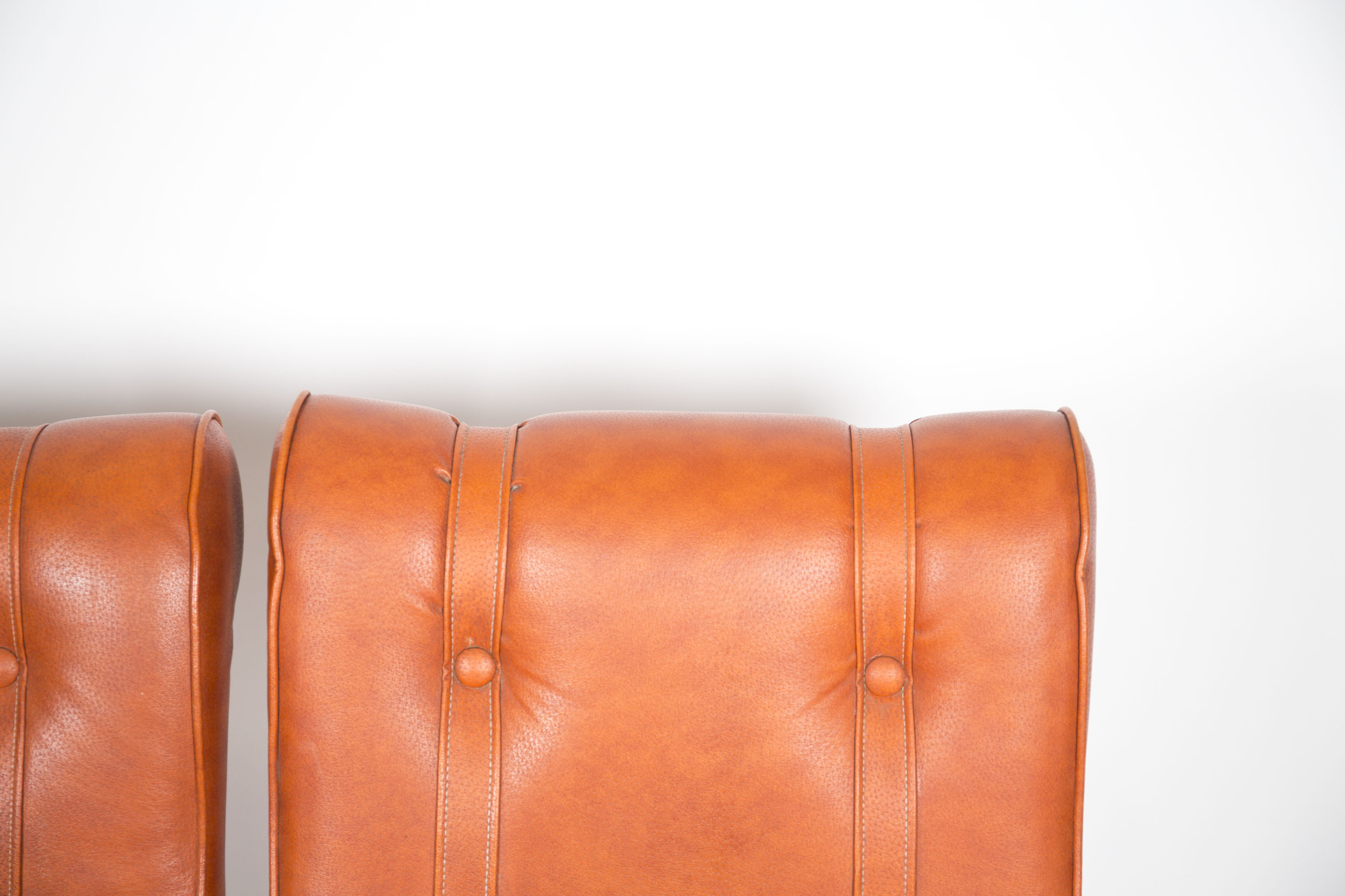 Mid Century Modern Vinyl and Chrome Chairs by Douglas Furniture