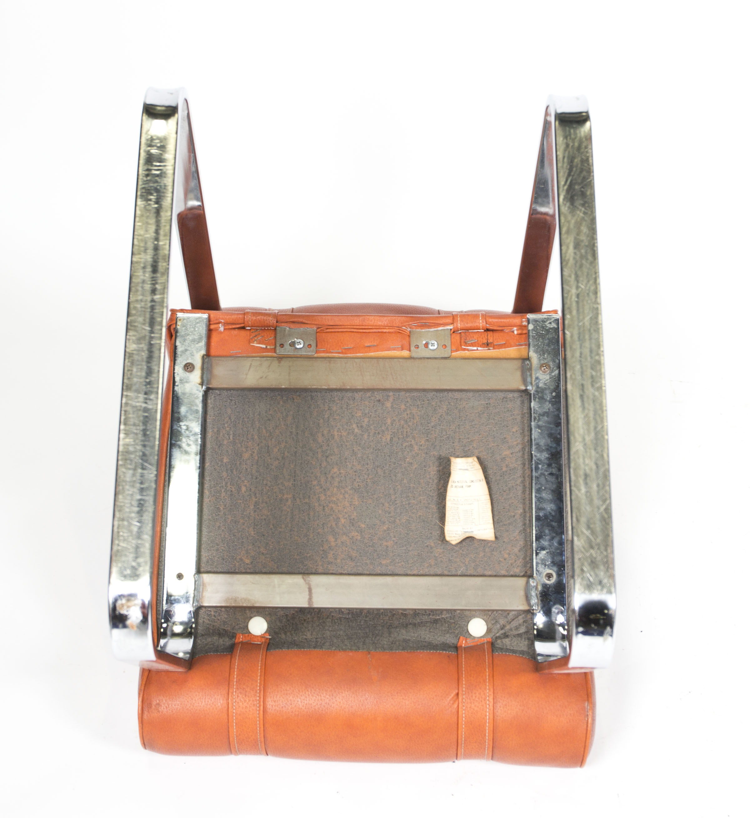 Mid Century Modern Vinyl and Chrome Chairs by Douglas Furniture