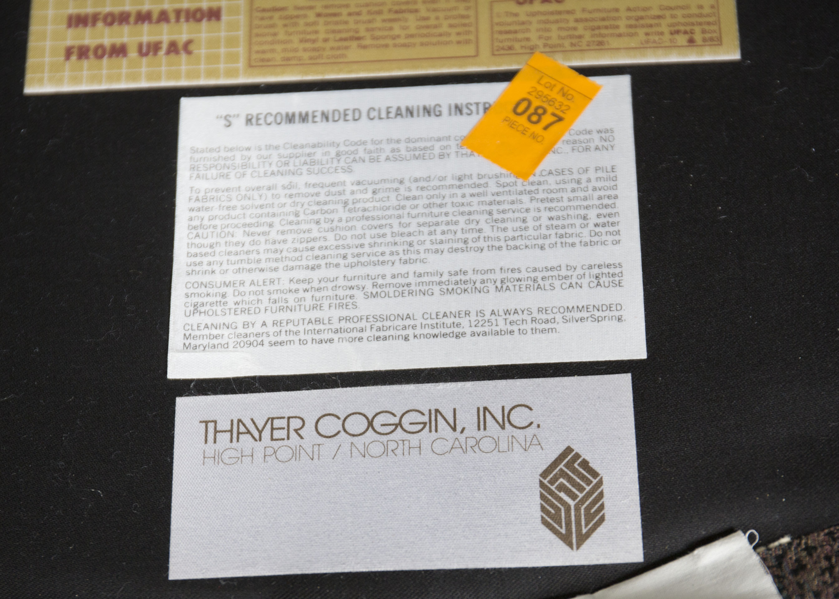 Milo Baughman Upholstered Chairs by Thayer Coggin