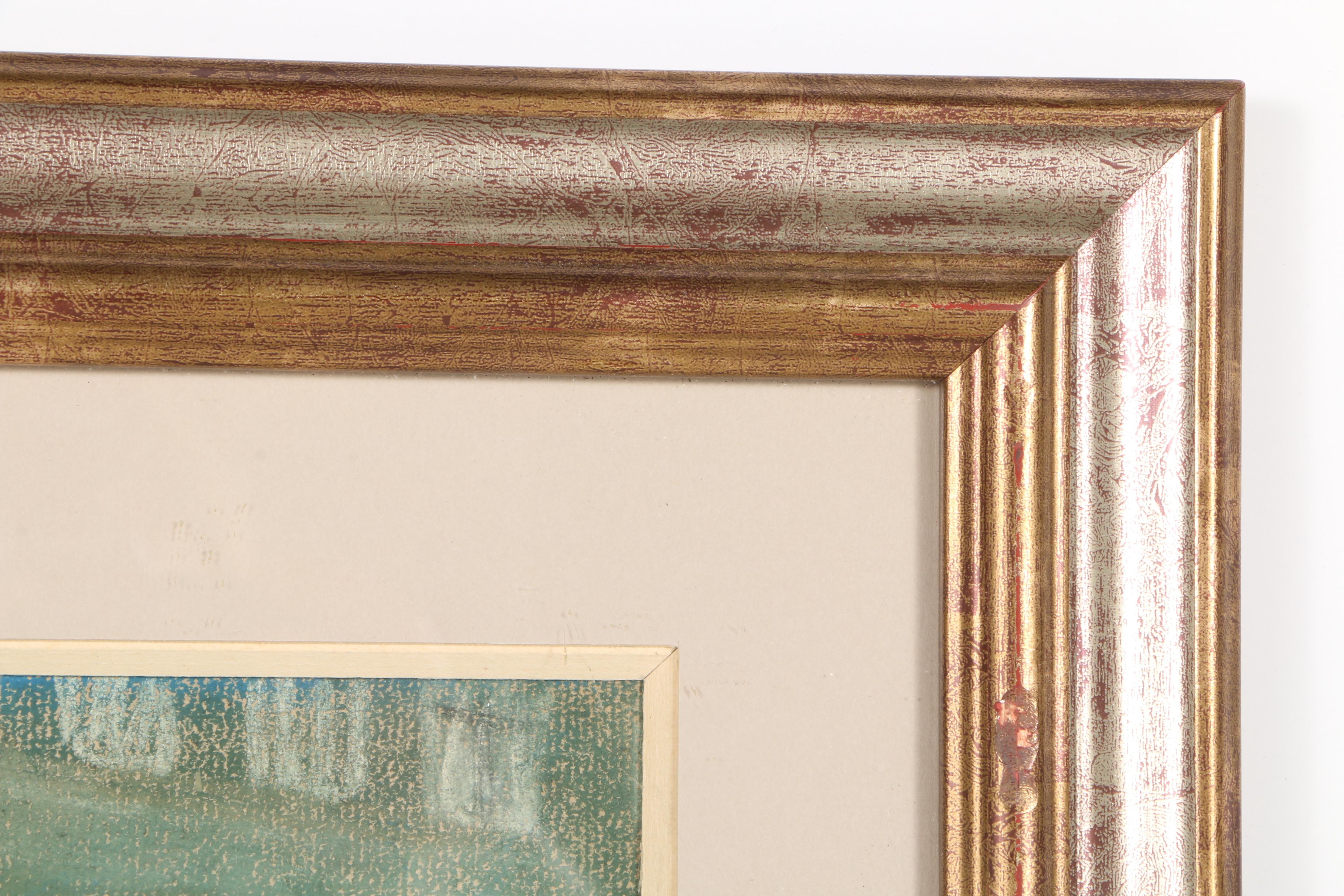 Albert Dequene Pastel Drawing "Marchand de Legumes"