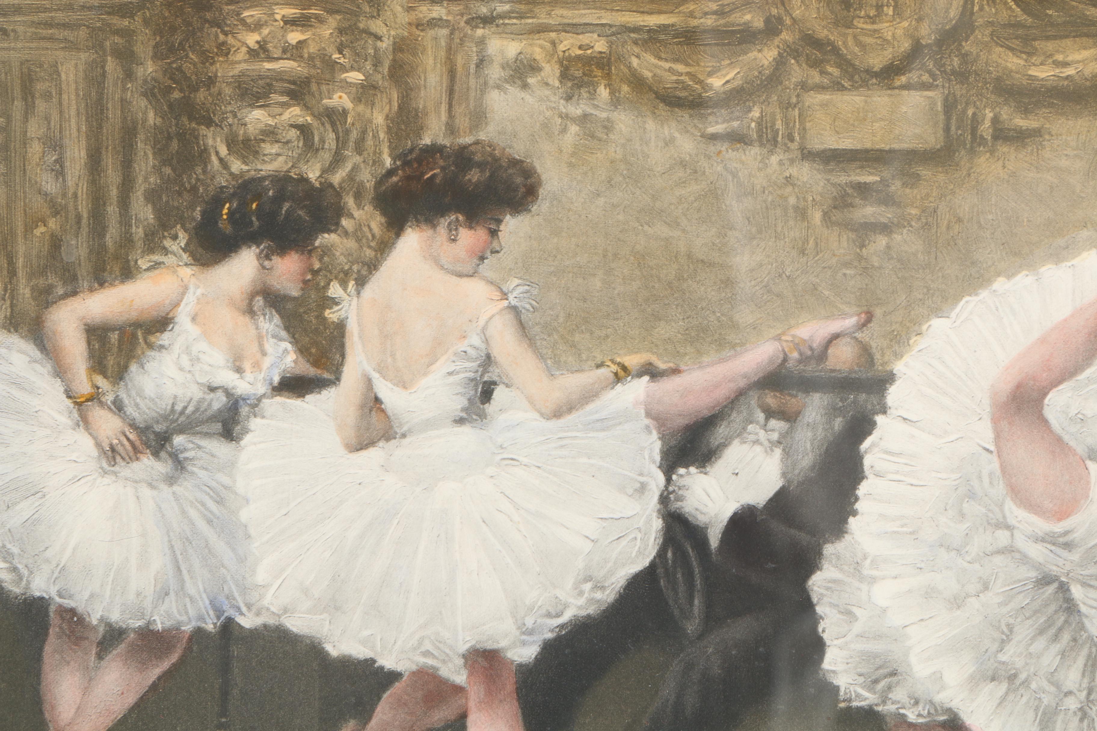 After Paul Eugene Mesples Lithograph "Les Joies du Foyer"