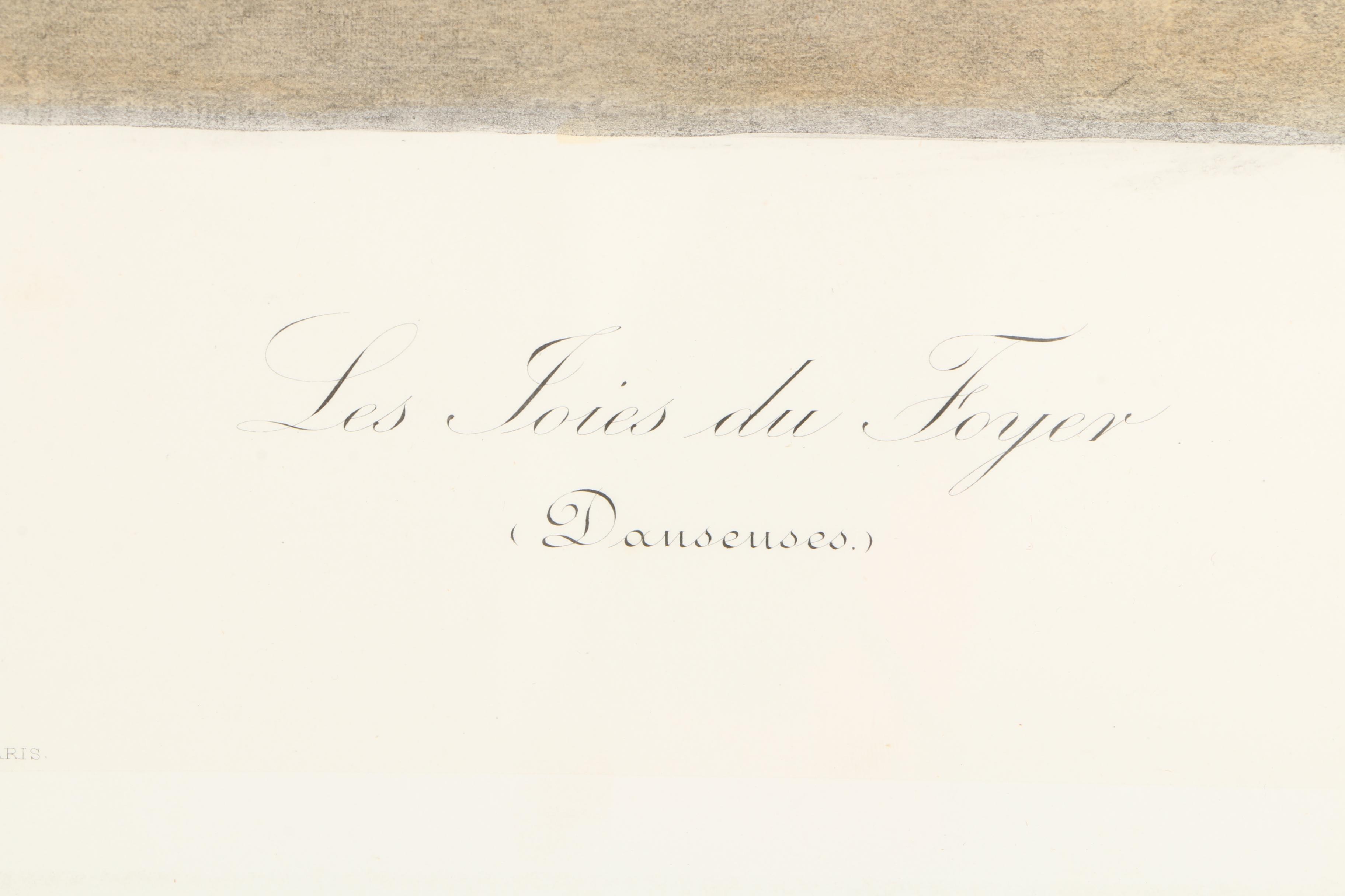 After Paul Eugene Mesples Lithograph "Les Joies du Foyer"