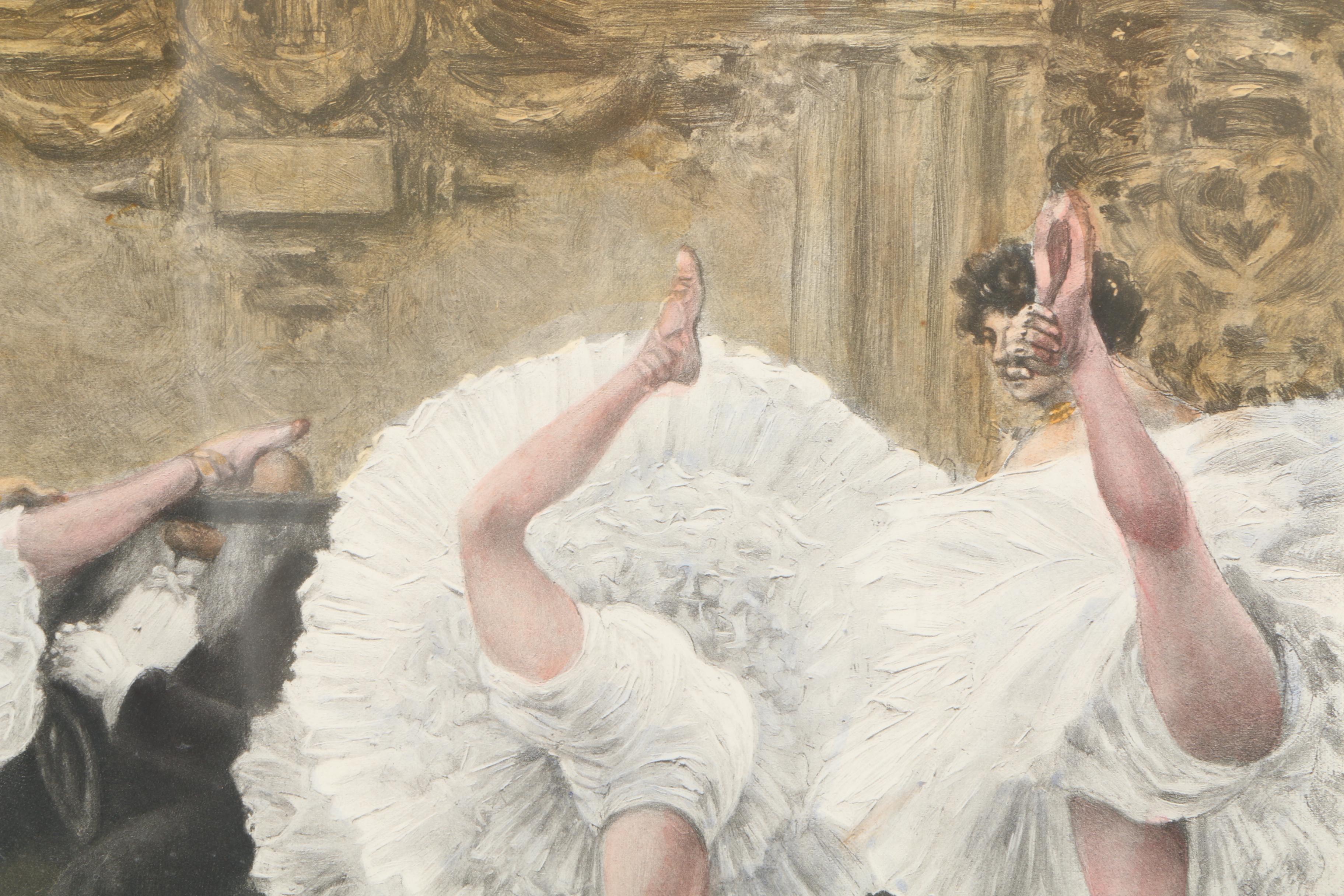 After Paul Eugene Mesples Lithograph "Les Joies du Foyer"