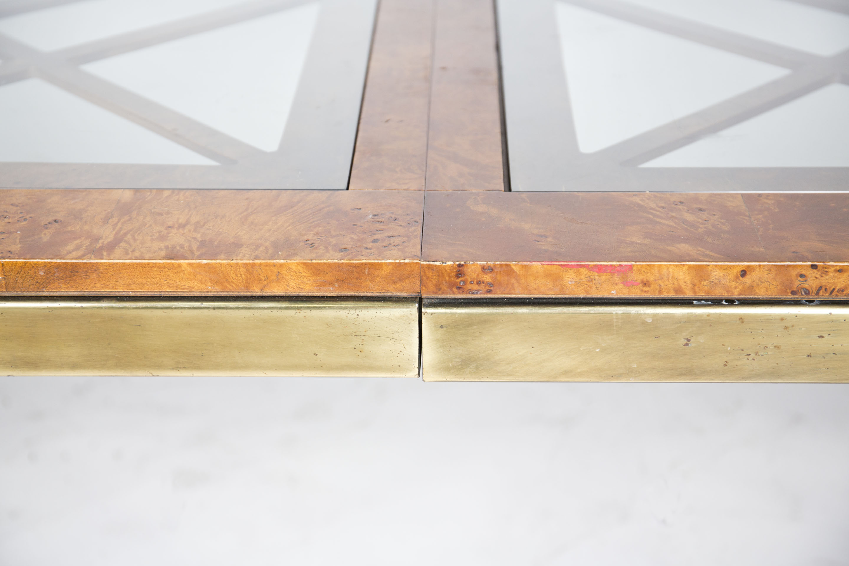 Vintage Glass Top Dining Table