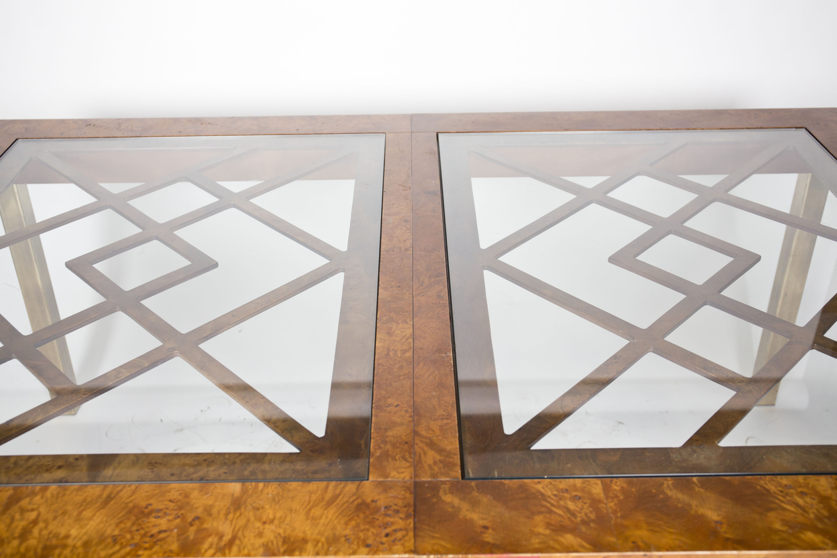 Vintage Glass Top Dining Table