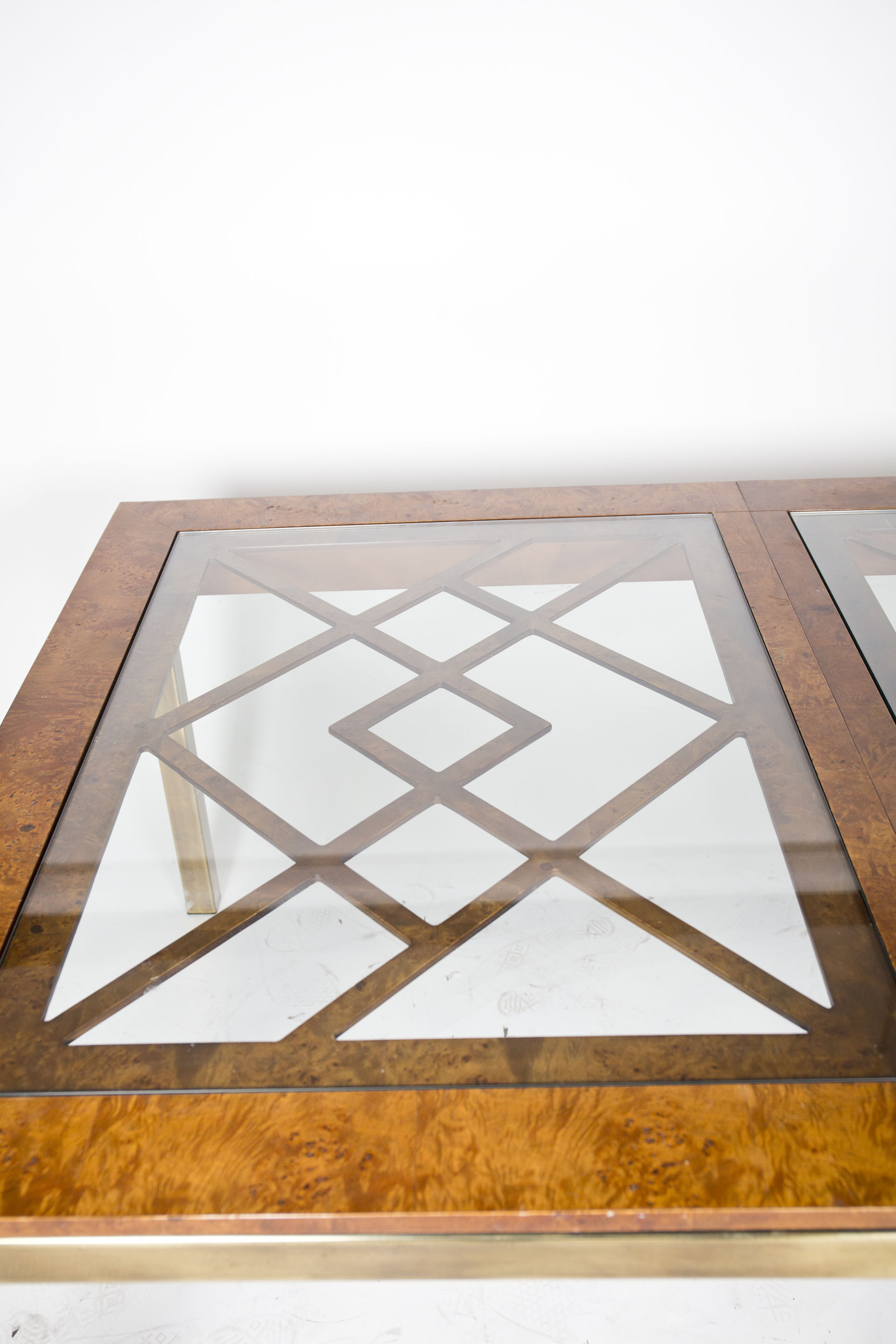 Vintage Glass Top Dining Table