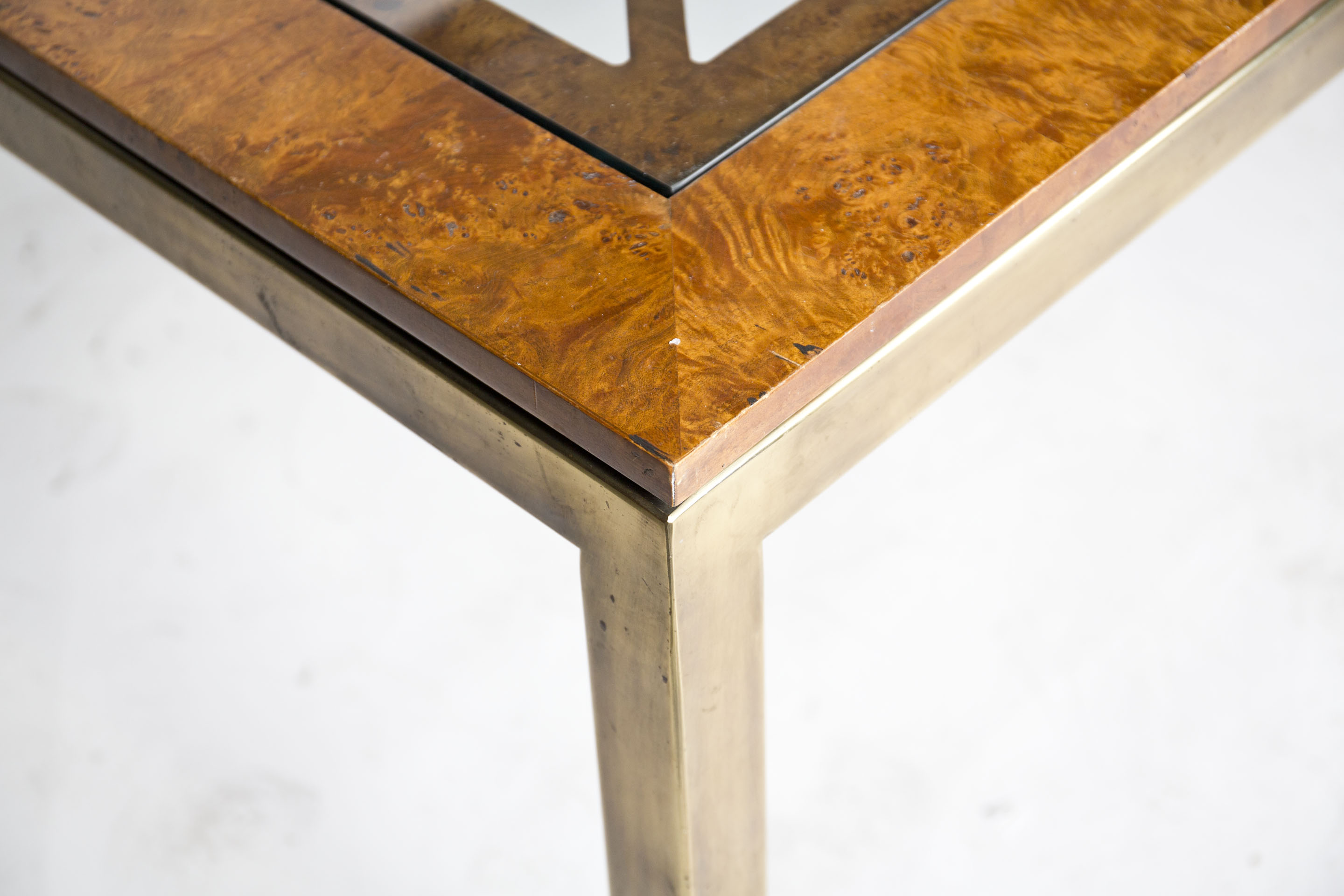 Vintage Glass Top Dining Table