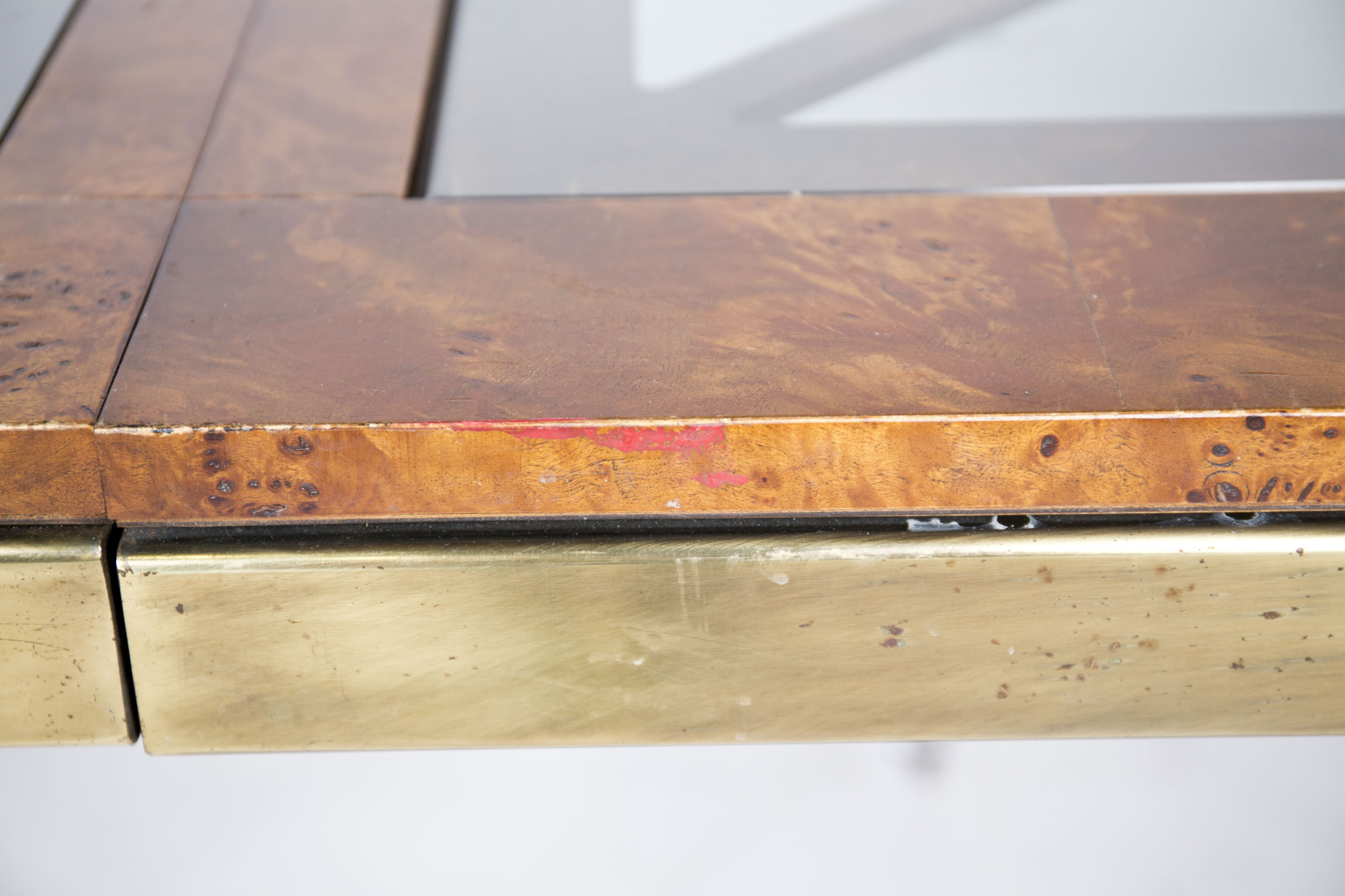 Vintage Glass Top Dining Table