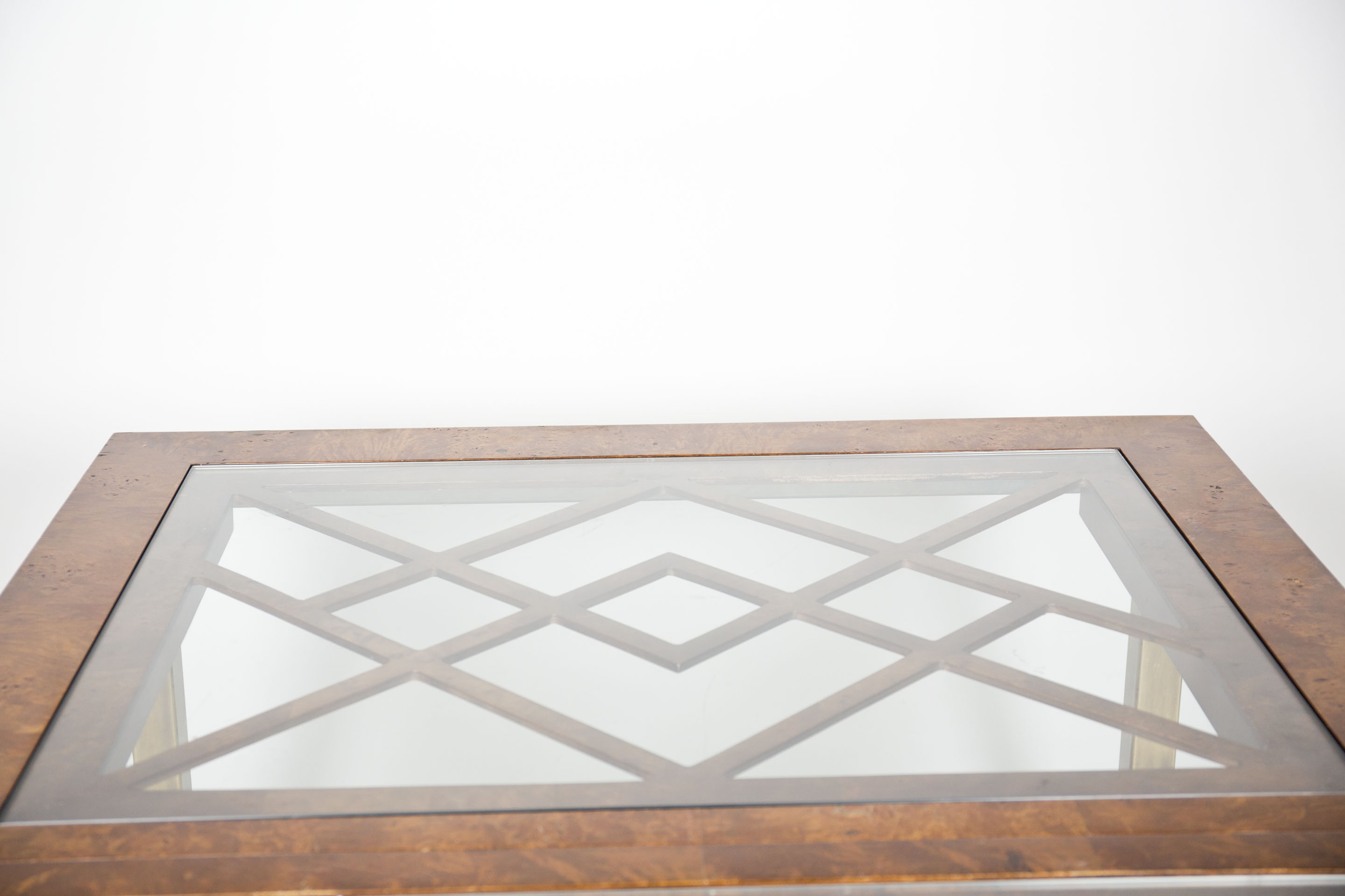 Vintage Glass Top Dining Table