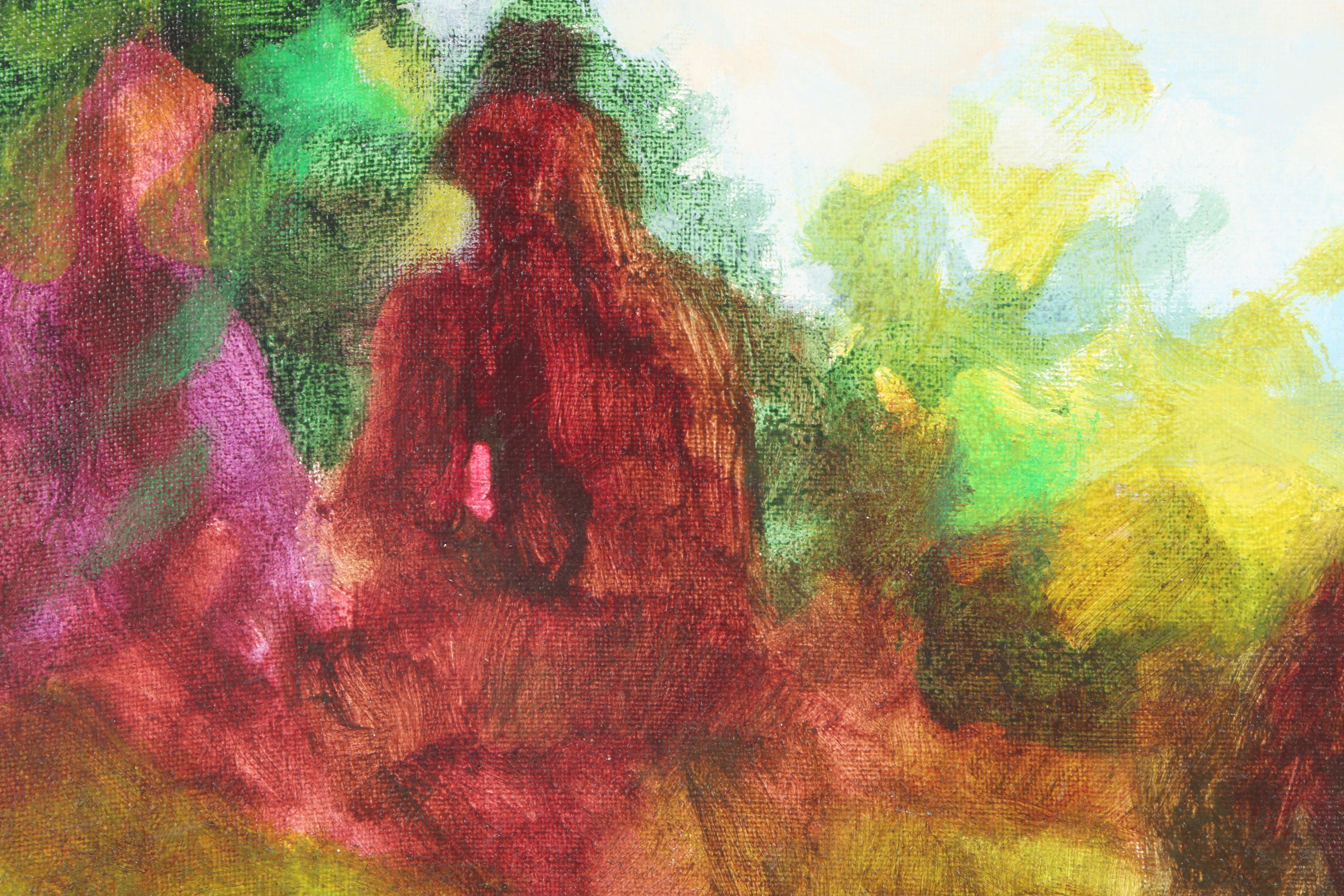 Irma Cavat Signed Acrylic On Canvas "White Plumes at Golden Gate"