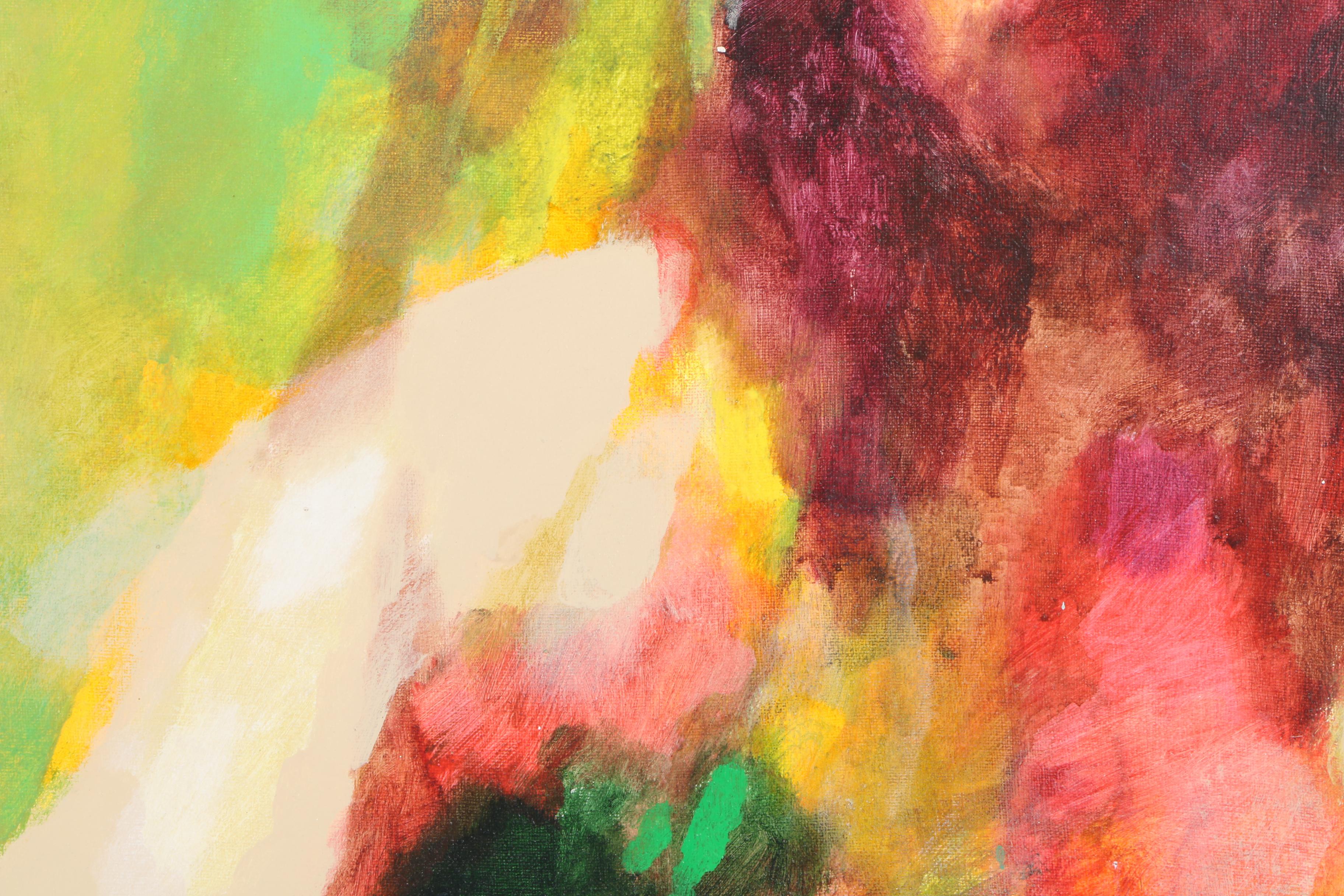 Irma Cavat Signed Acrylic On Canvas "White Plumes at Golden Gate"