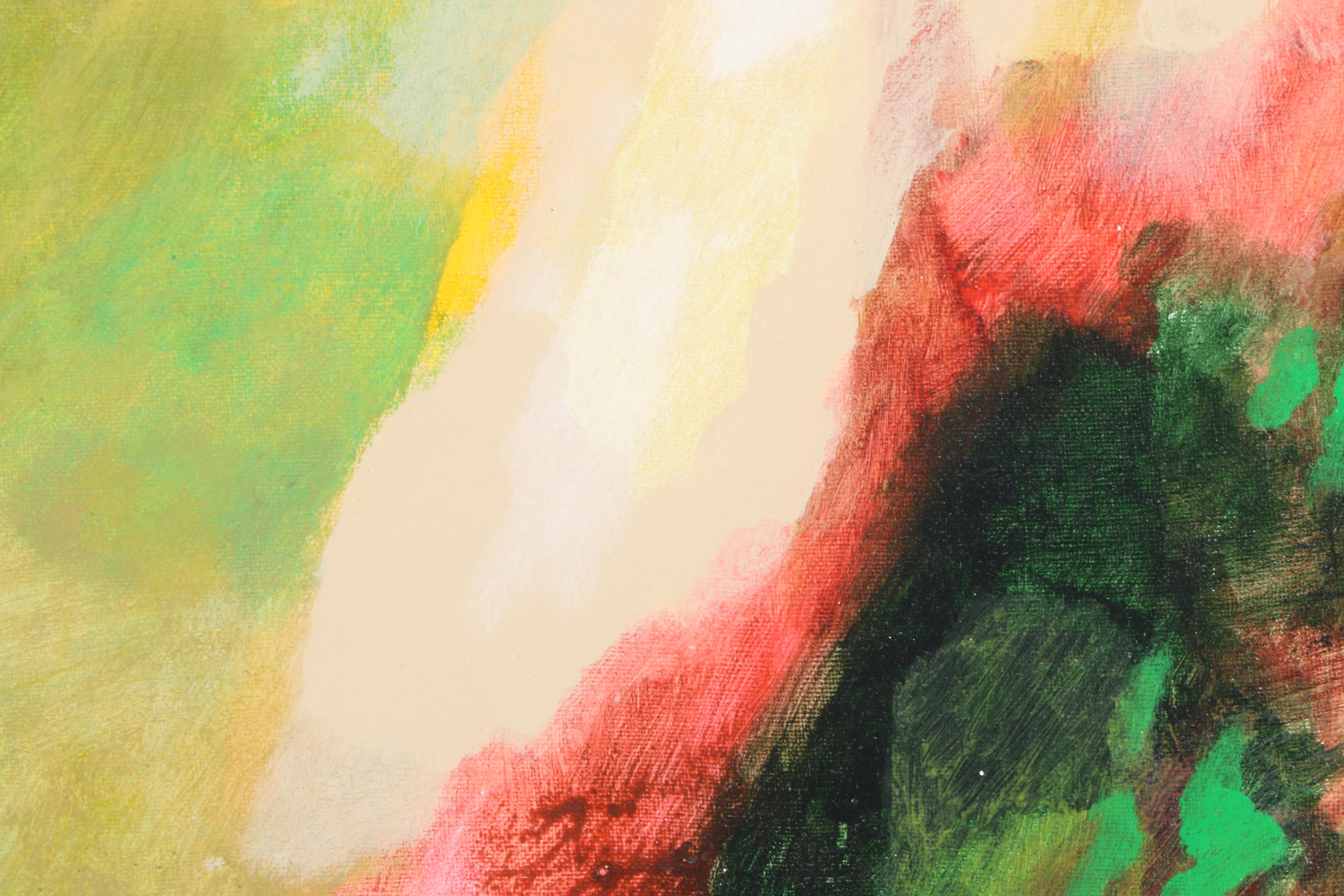 Irma Cavat Signed Acrylic On Canvas "White Plumes at Golden Gate"