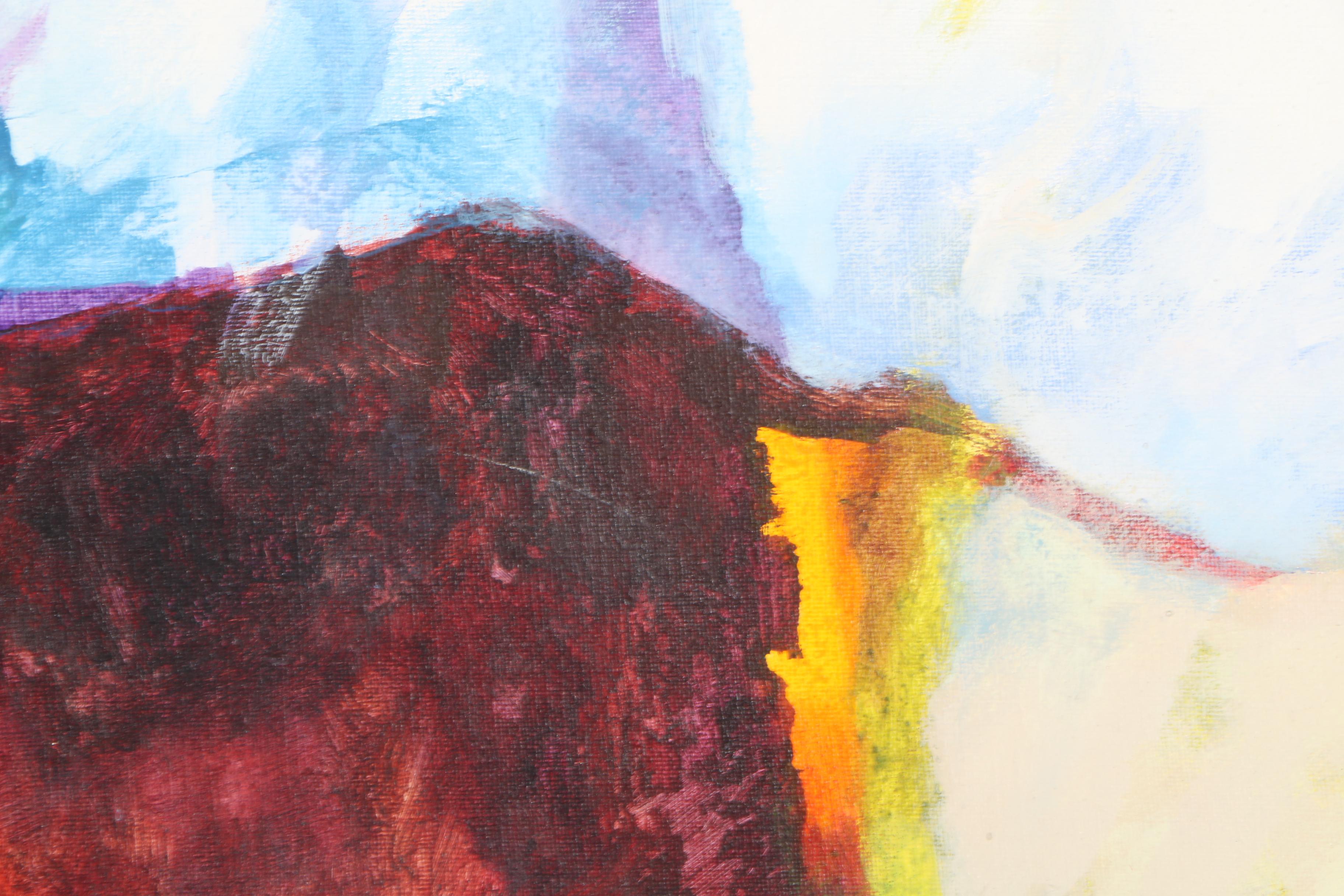 Irma Cavat Signed Acrylic On Canvas "White Plumes at Golden Gate"