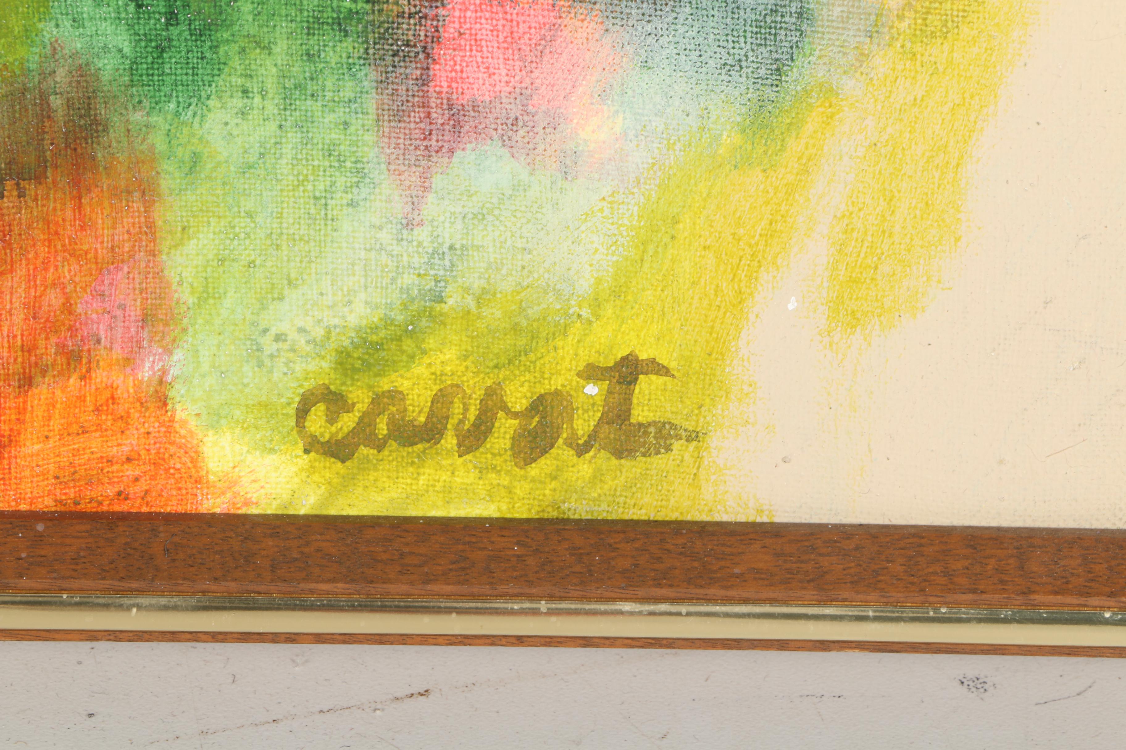 Irma Cavat Signed Acrylic On Canvas "White Plumes at Golden Gate"