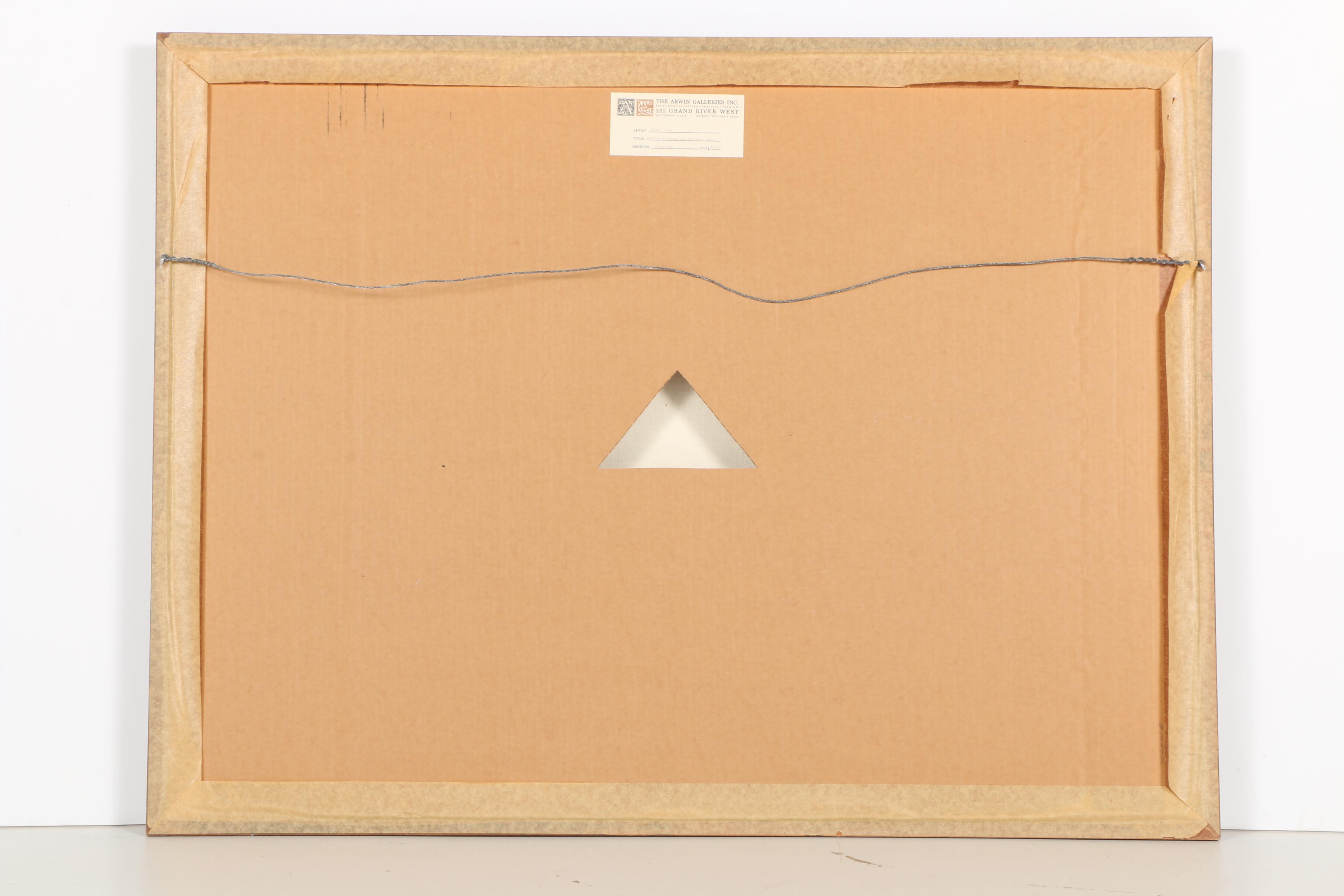 Irma Cavat Signed Acrylic On Canvas "White Plumes at Golden Gate"