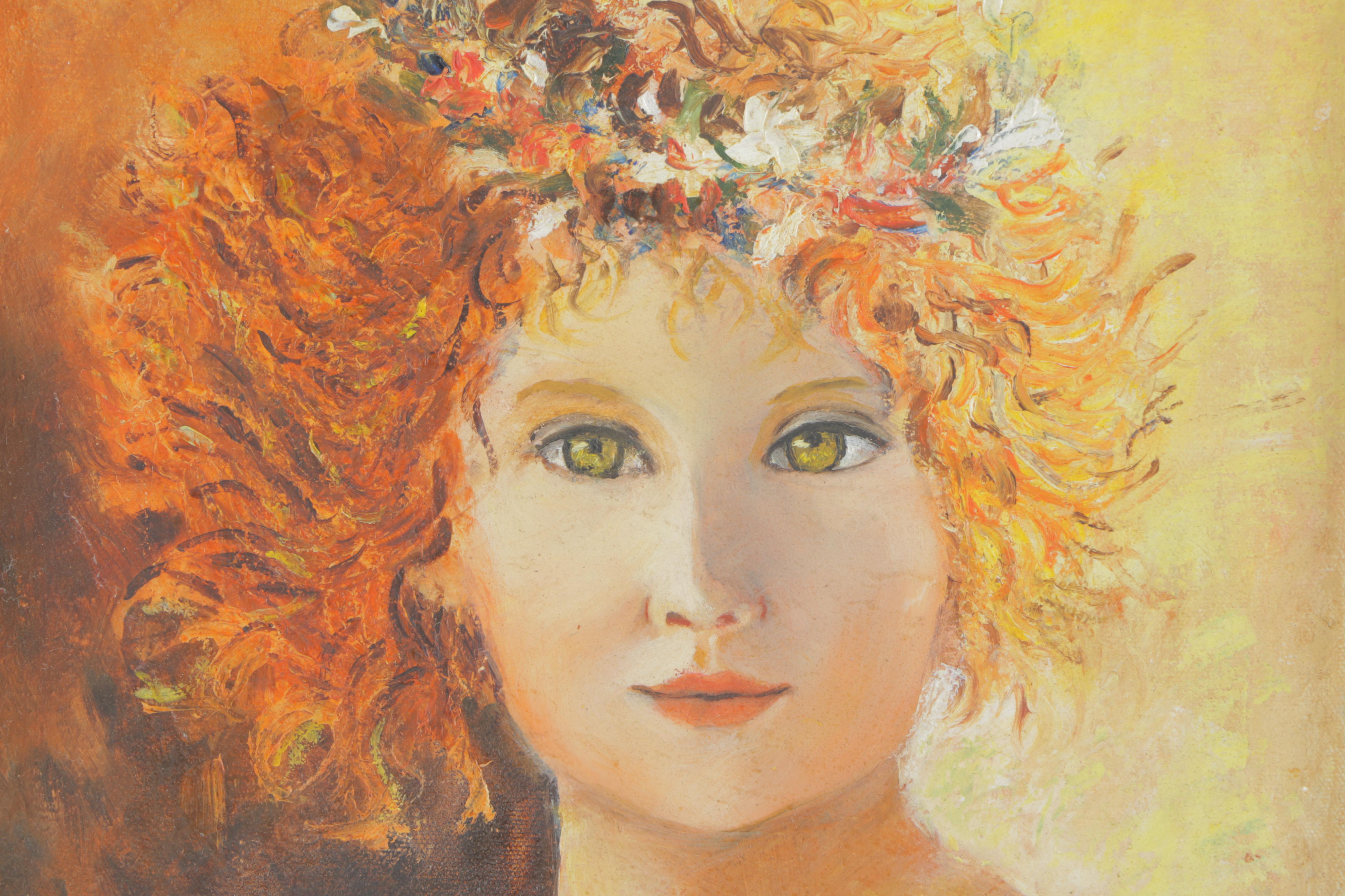 Adriana Constanza Oil Painting on Canvas "Flora-Nina"