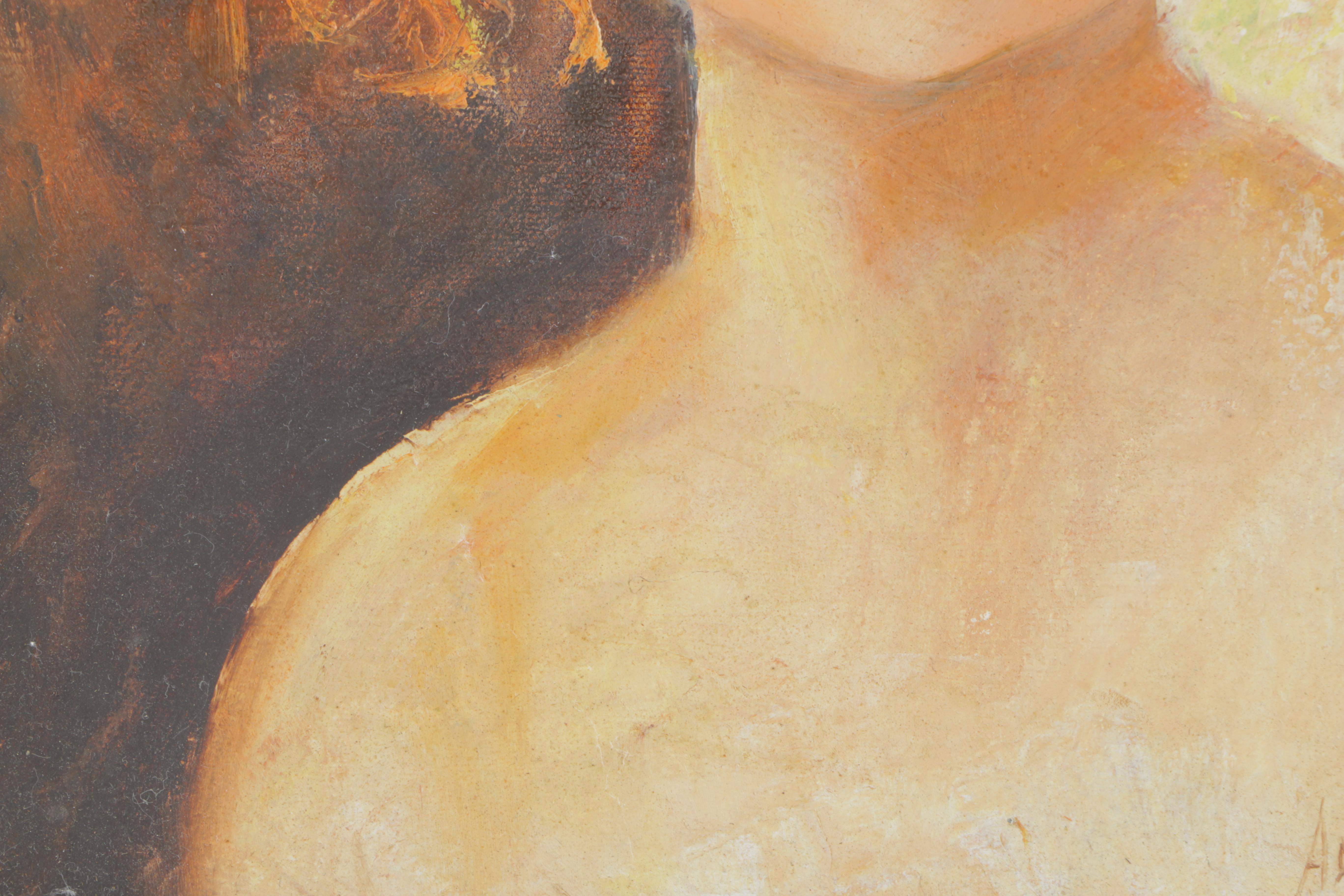 Adriana Constanza Oil Painting on Canvas "Flora-Nina"