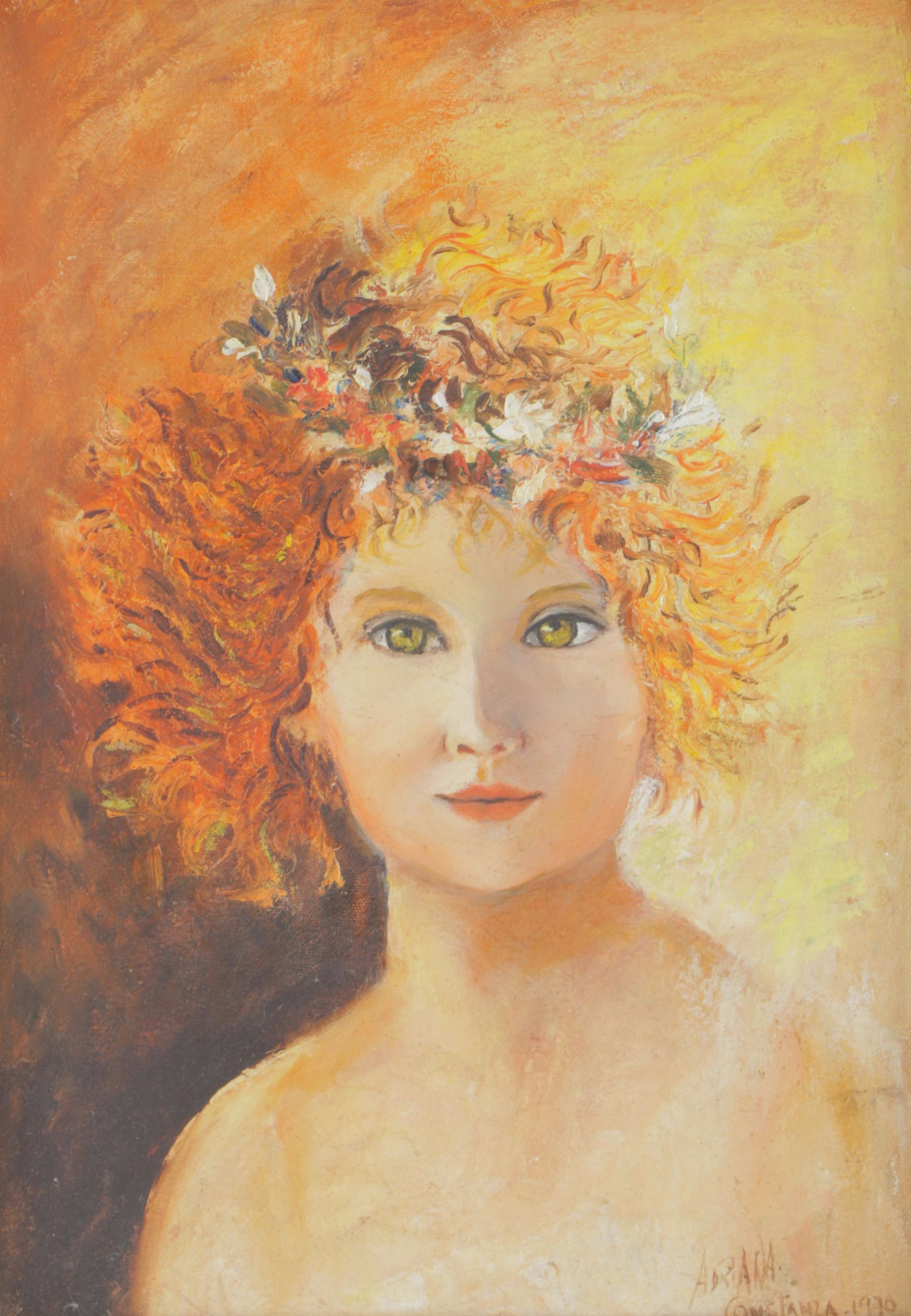 Adriana Constanza Oil Painting on Canvas "Flora-Nina"