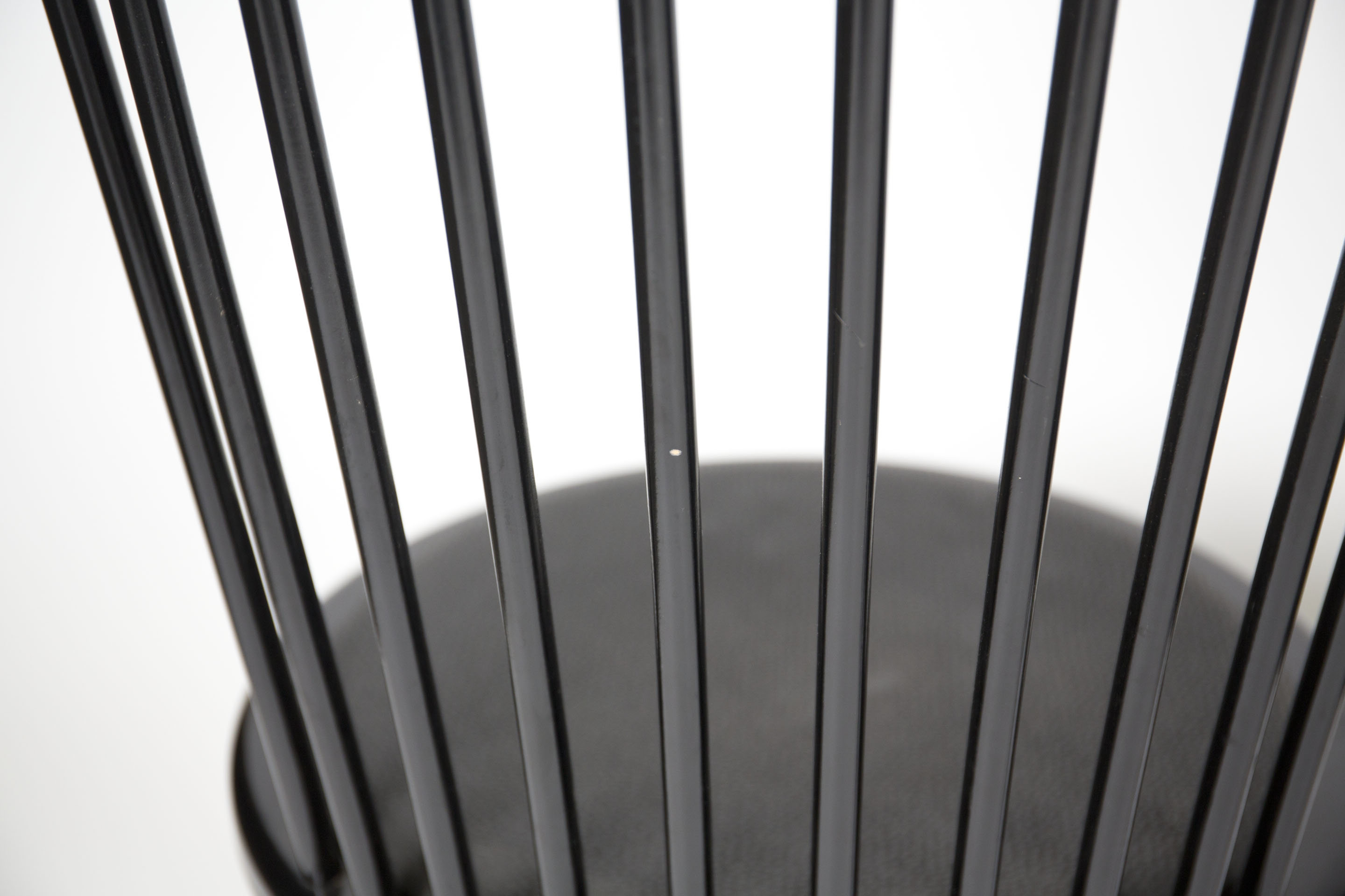 Contemporary Spindle Back Black Chairs