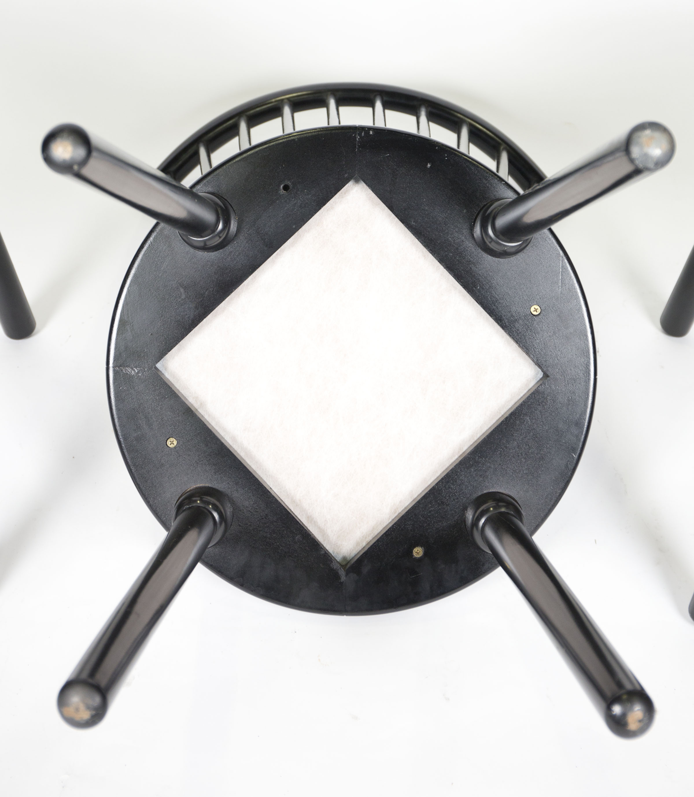 Contemporary Spindle Back Black Chairs