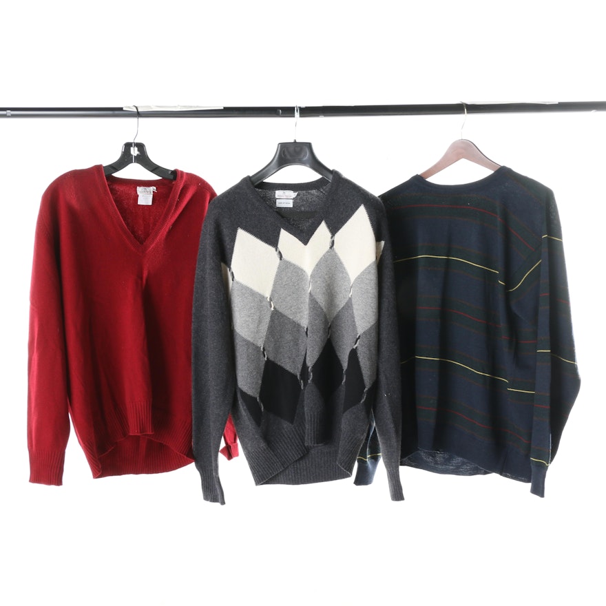 Mens Sweaters Including Cashmere and Wool