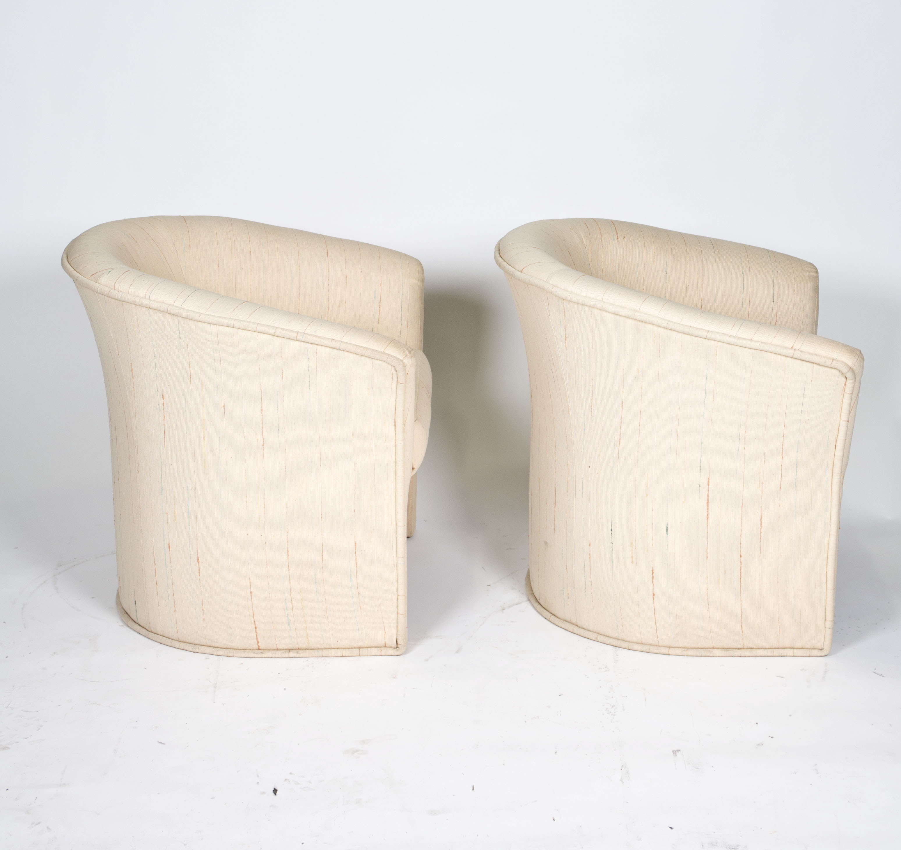 Vintage Upholstered Lounge Chairs by Thayer Coggin