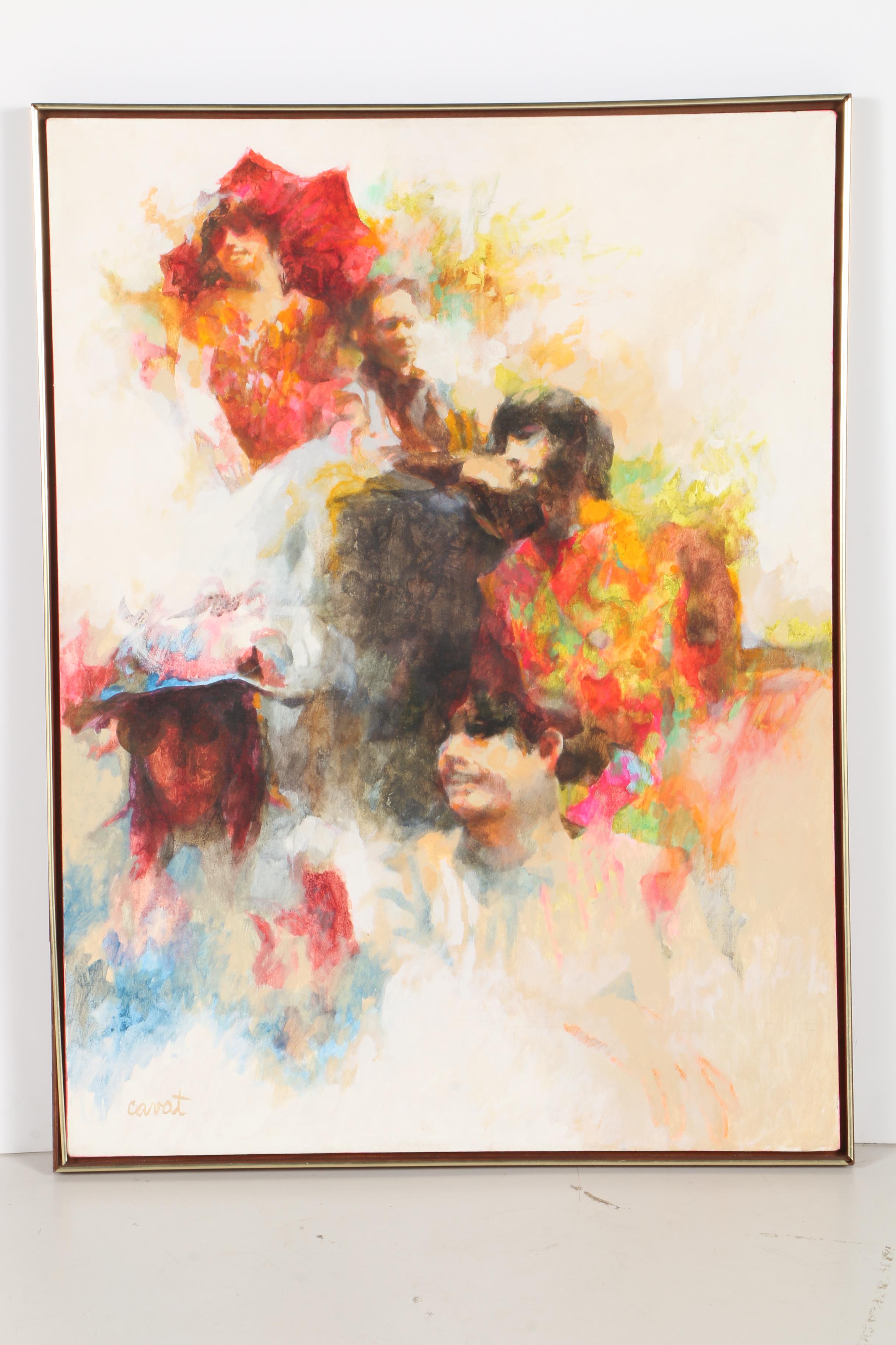 Irma Cavat Acrylic Painting on Canvas "Making the Scene"