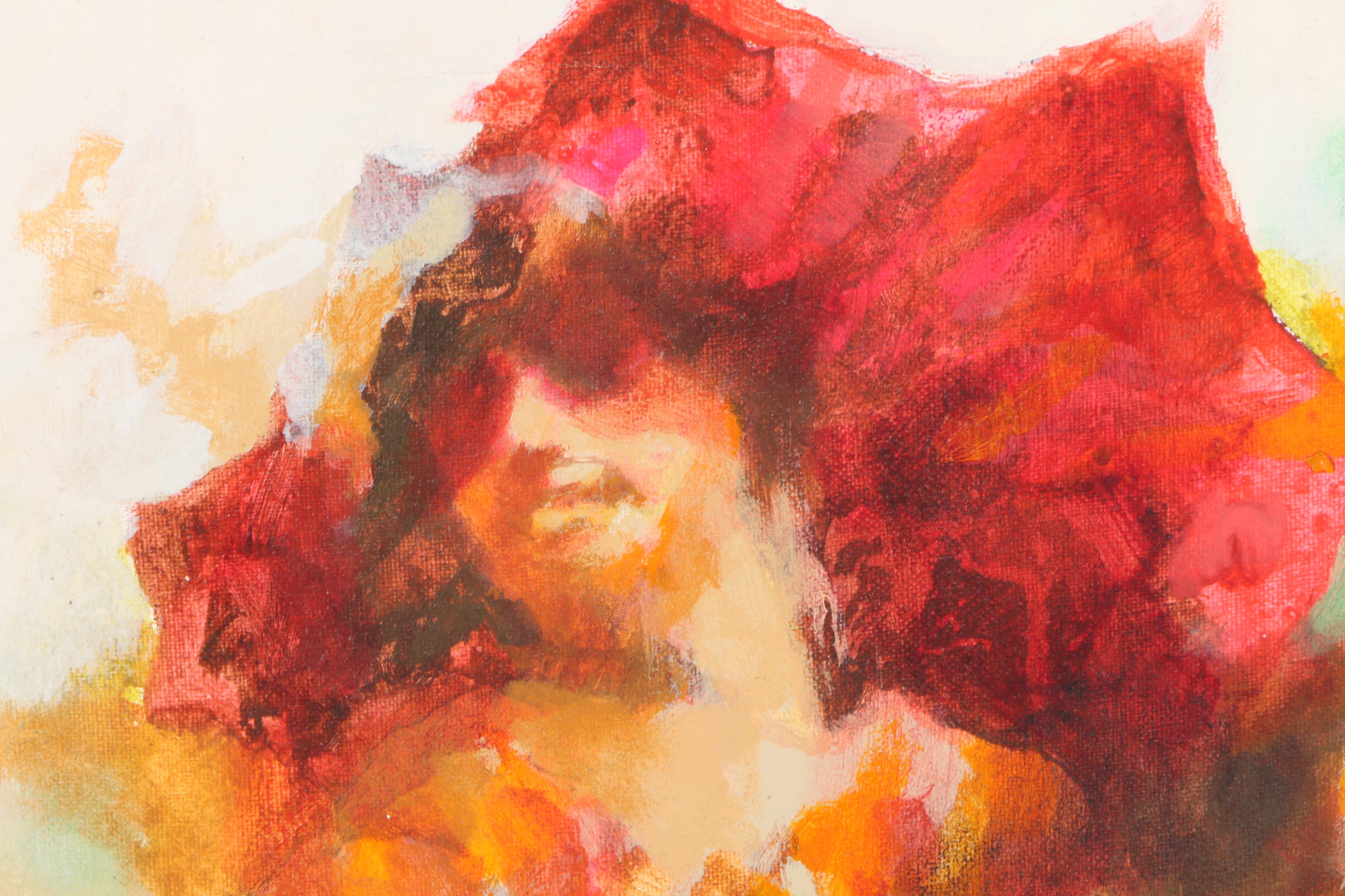 Irma Cavat Acrylic Painting on Canvas "Making the Scene"