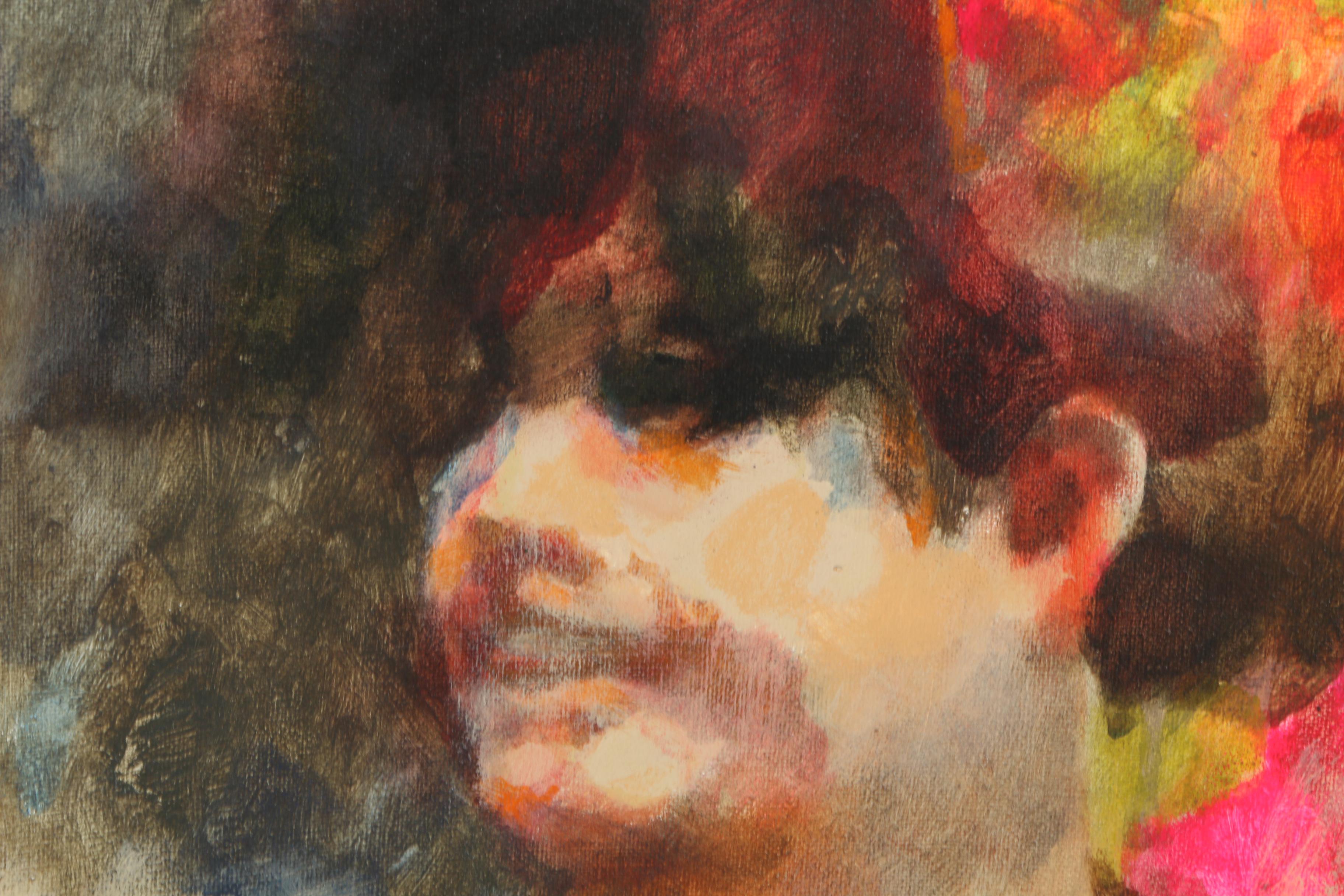 Irma Cavat Acrylic Painting on Canvas "Making the Scene"