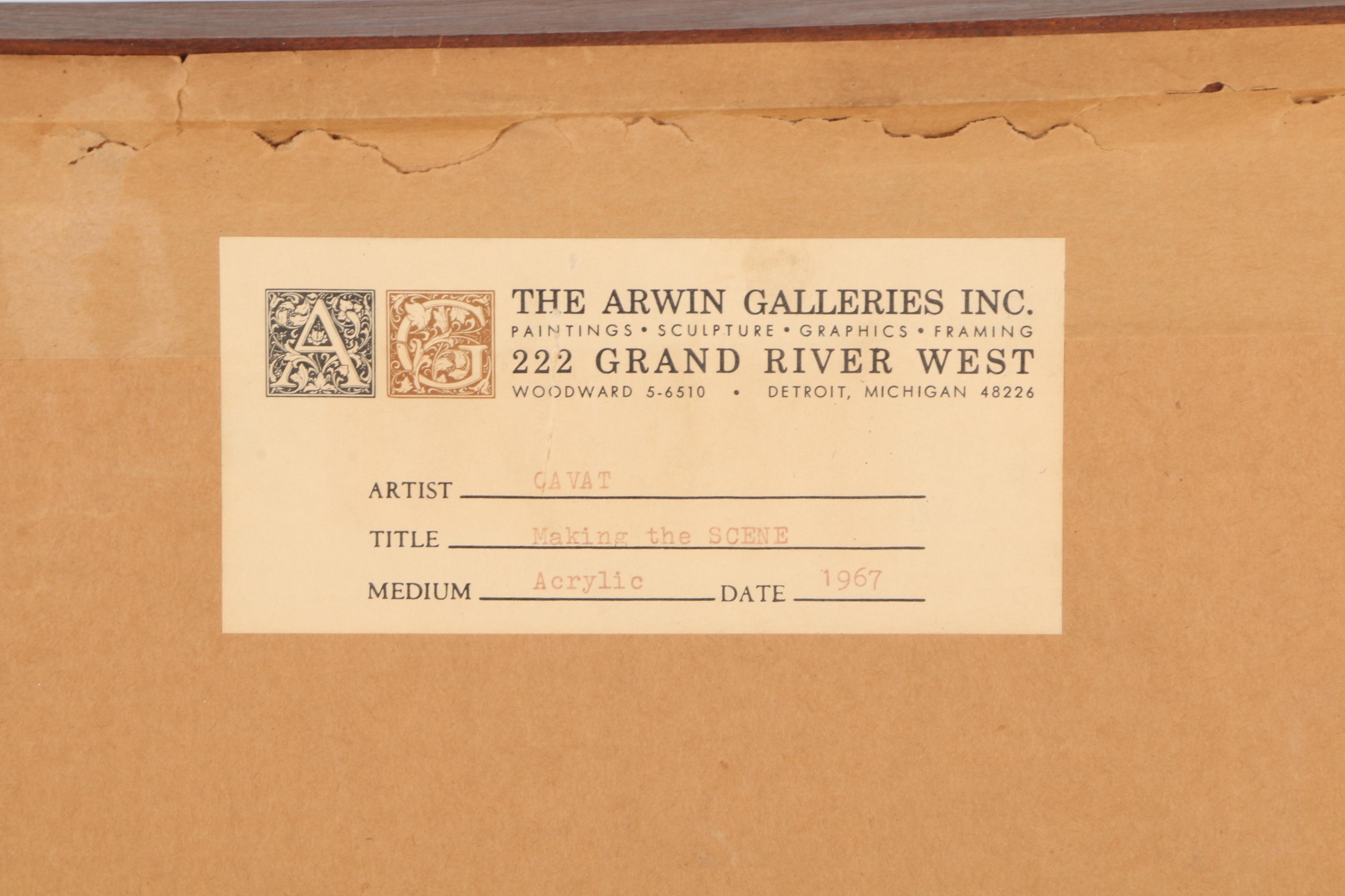 Irma Cavat Acrylic Painting on Canvas "Making the Scene"