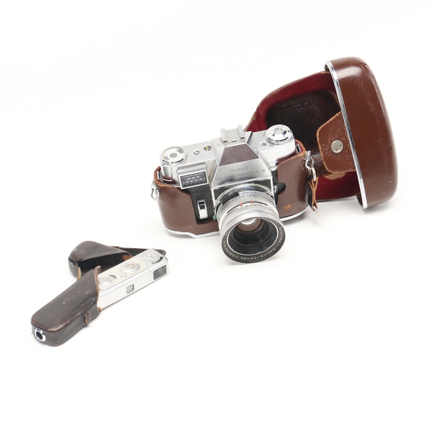 Minox B Pocket Camera and Kodak Retina Reflex III
