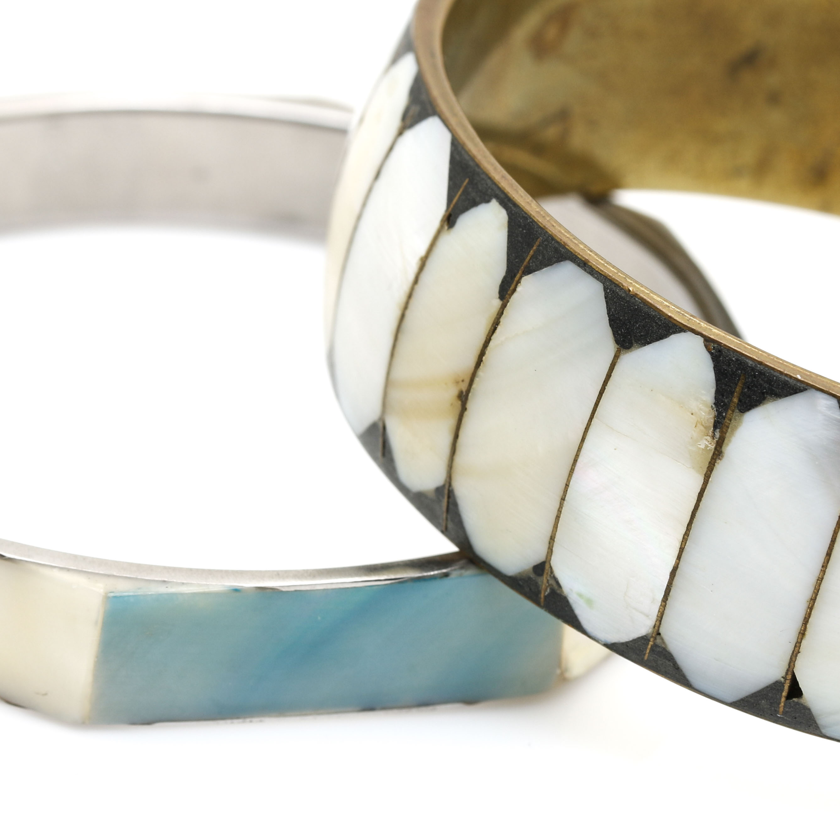 Eclectic Assortment of Jewelry Featuring Shell Inlay and Buffalo Nickels