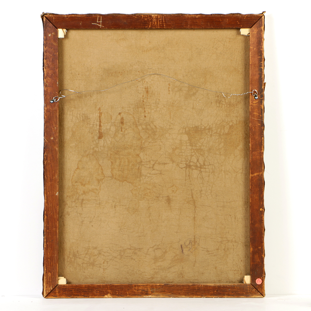 Old Master School Oil Painting on Canvas of a Madonna and Child