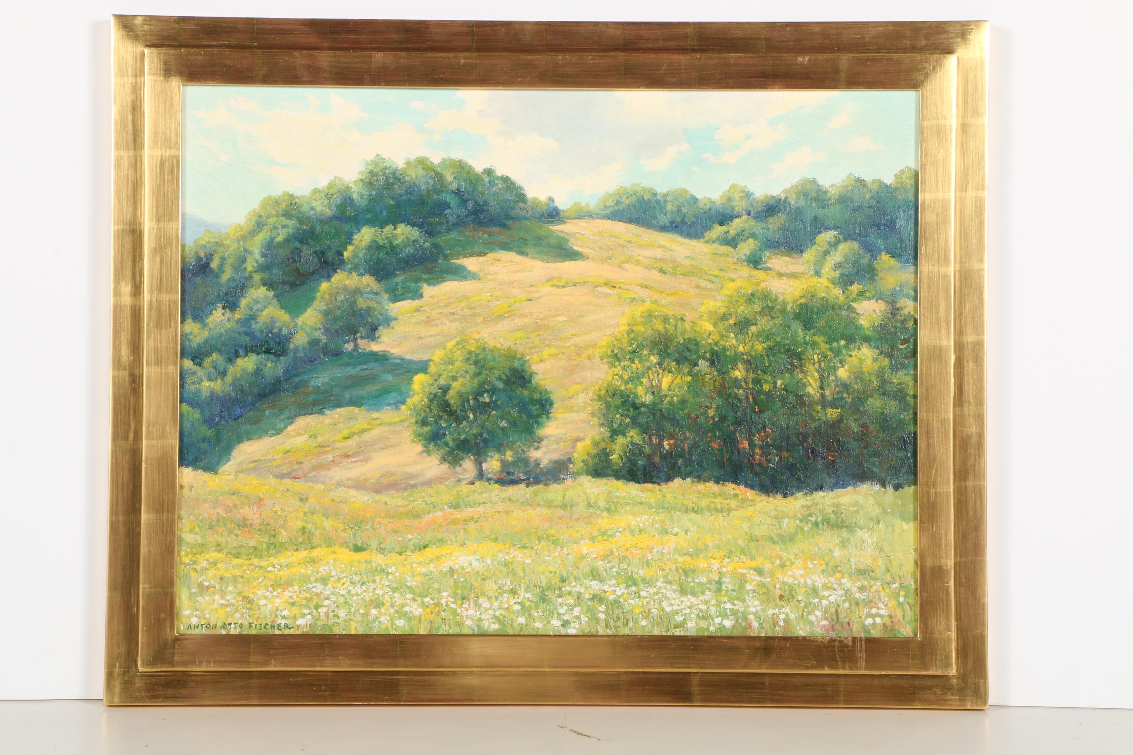 Anton Otto Fischer Oil on Canvas "Spring Flowers"