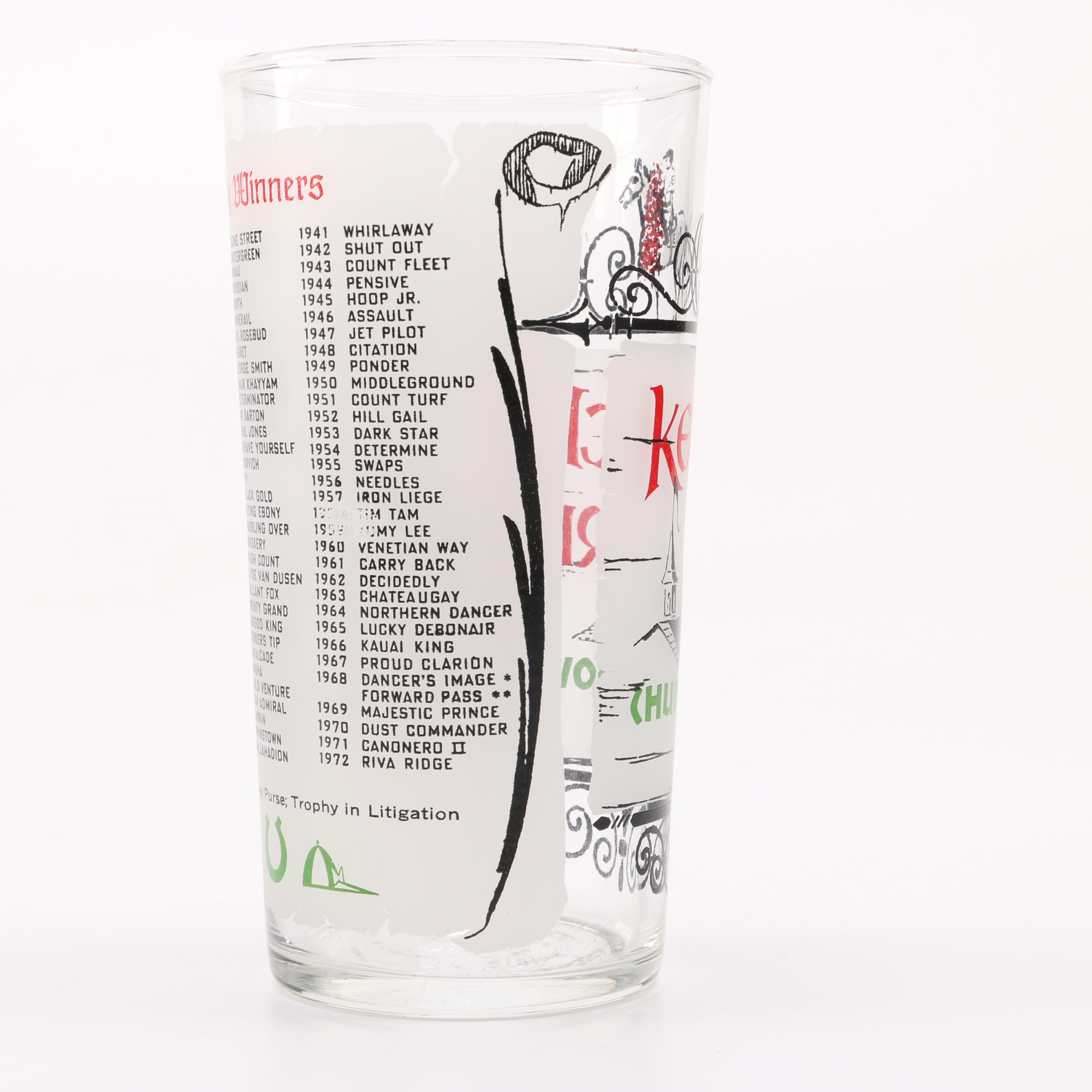 1973 Kentucky Derby Glass