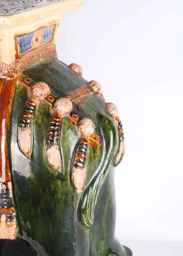 Vietnamese Ceramic Elephant Garden Stools