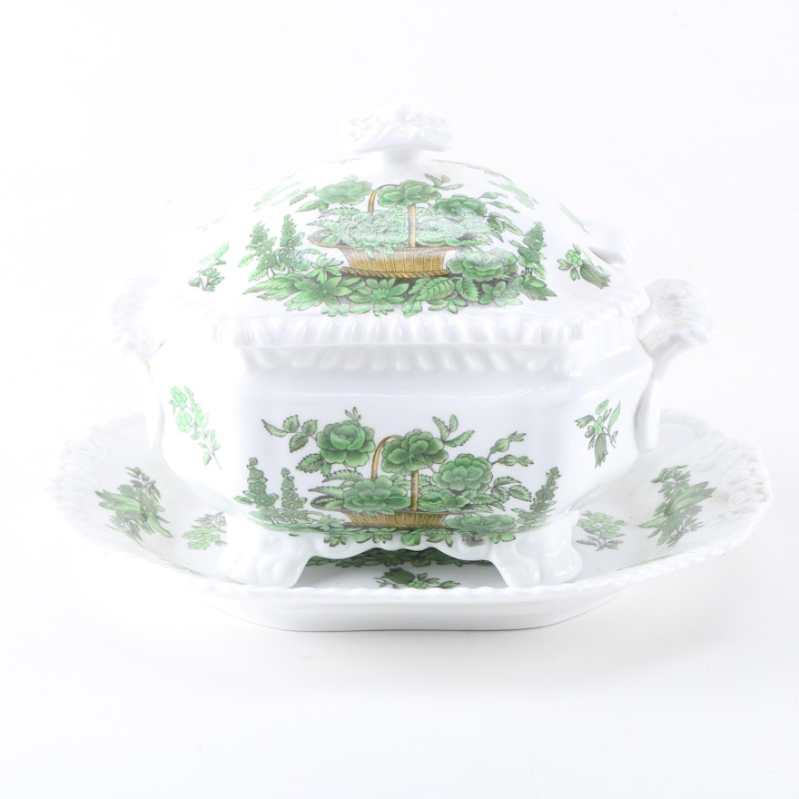 Spode "Green Basket" Tureen